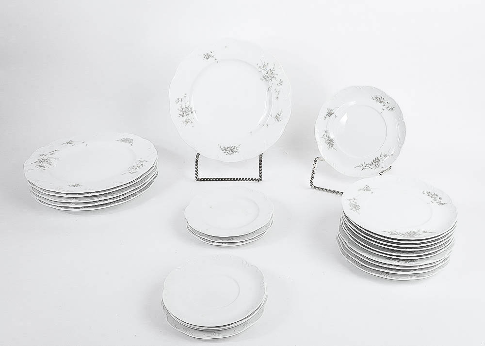 A Collection of Vintage Rosenthal "Classic Rose" Serve Ware Including a Tea Service