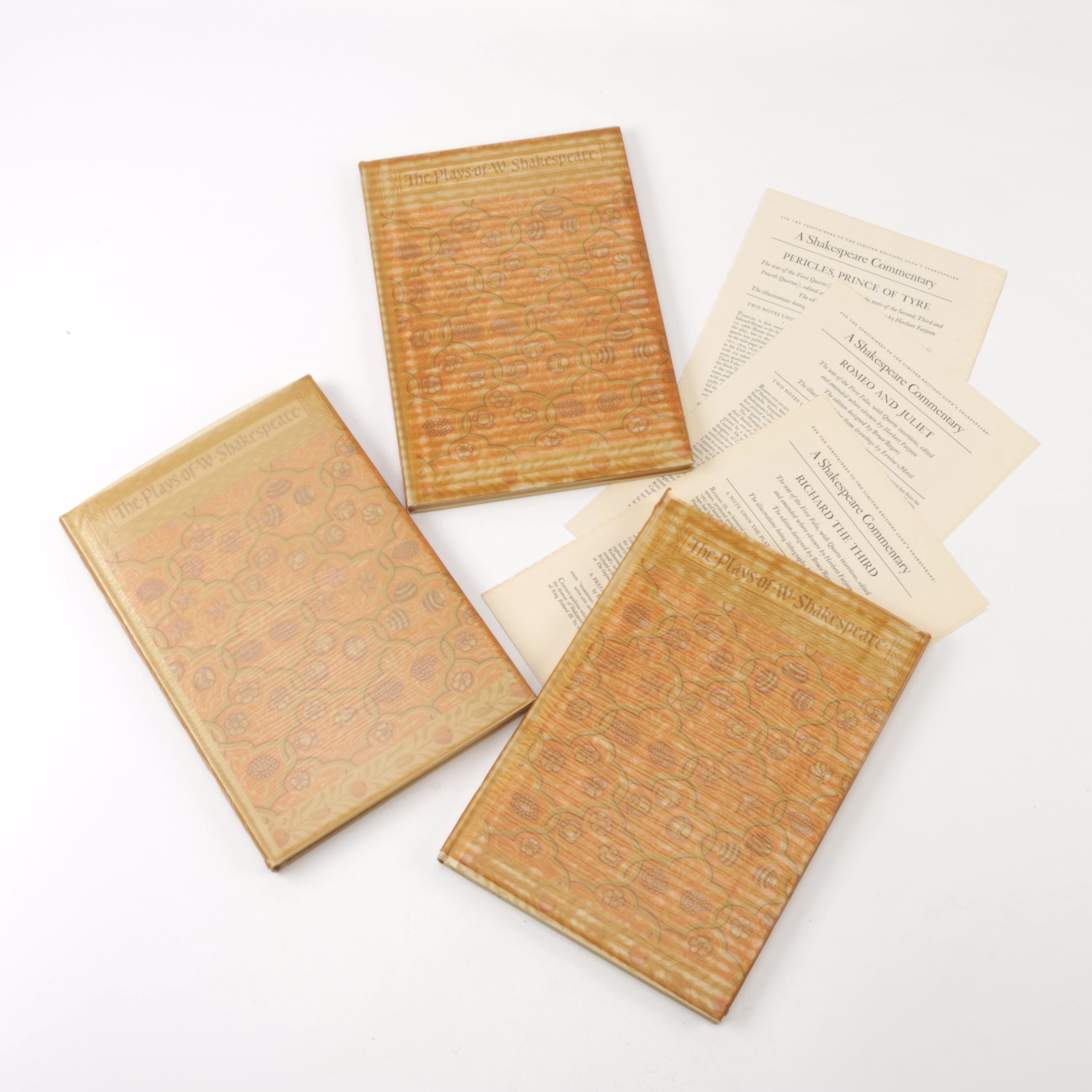 1940 Limited Editions Club Shakespeare Plays Including "Romeo and Juliet"