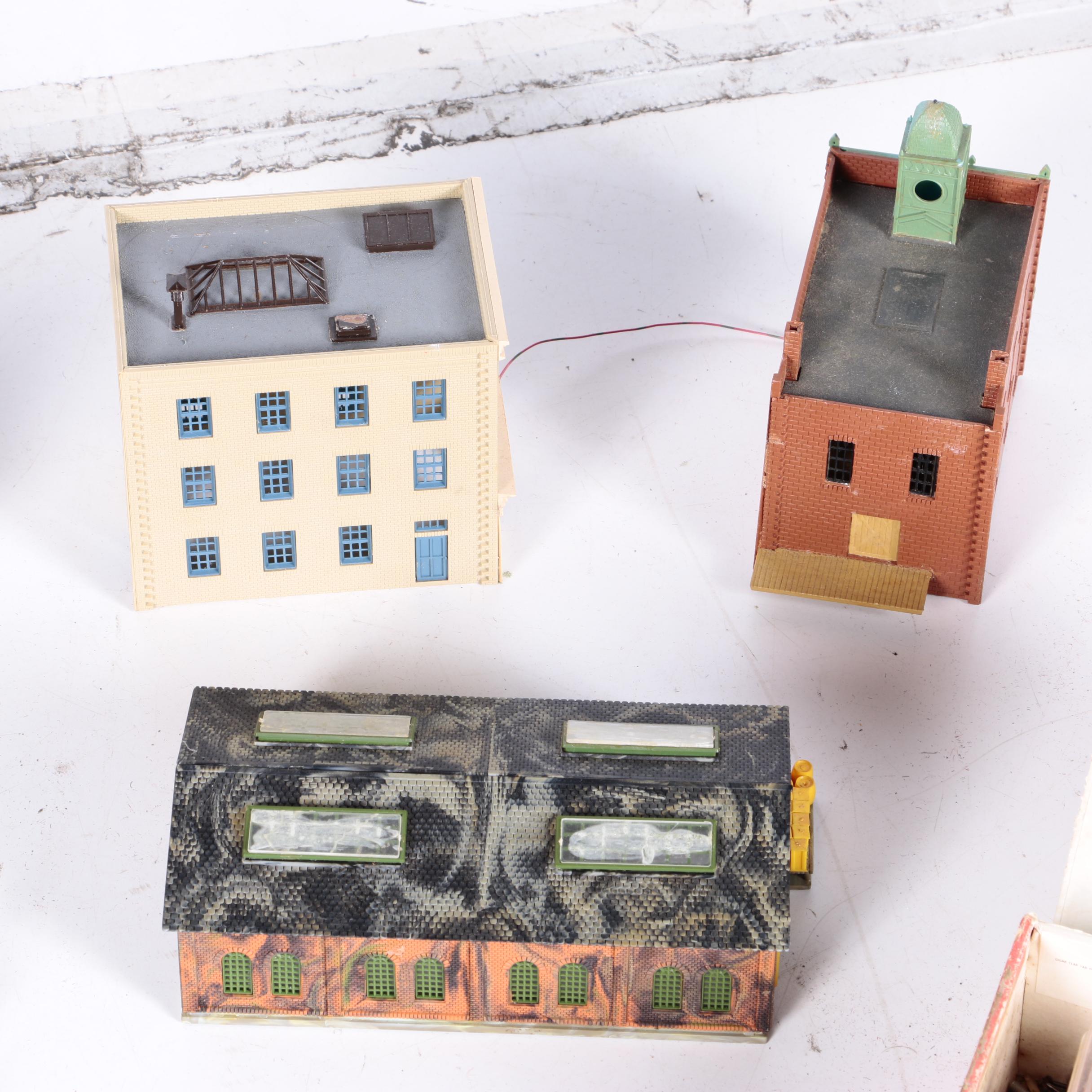 Assorted Vintage Train Set Decorations and Accessories