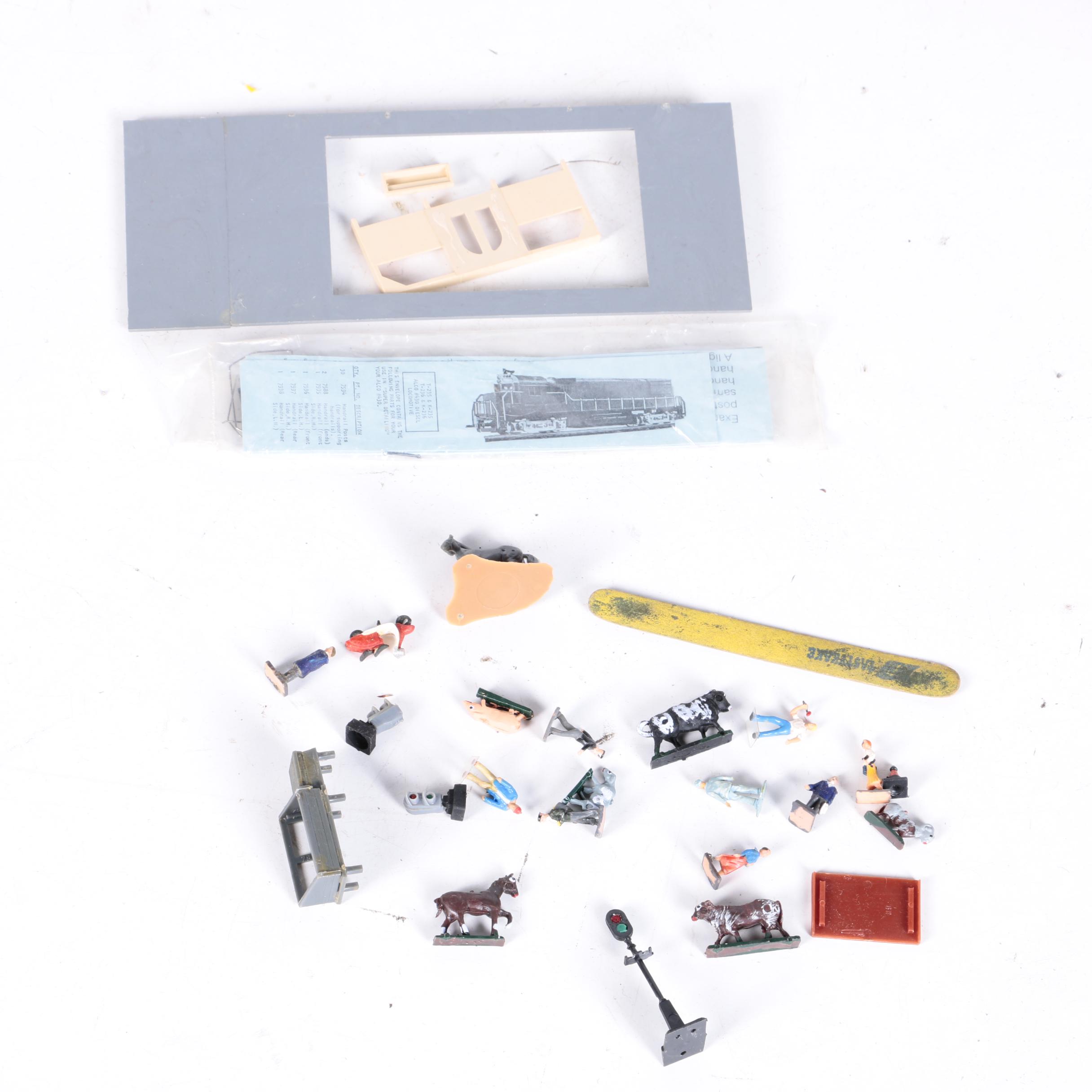 Assorted Vintage Train Set Decorations and Accessories