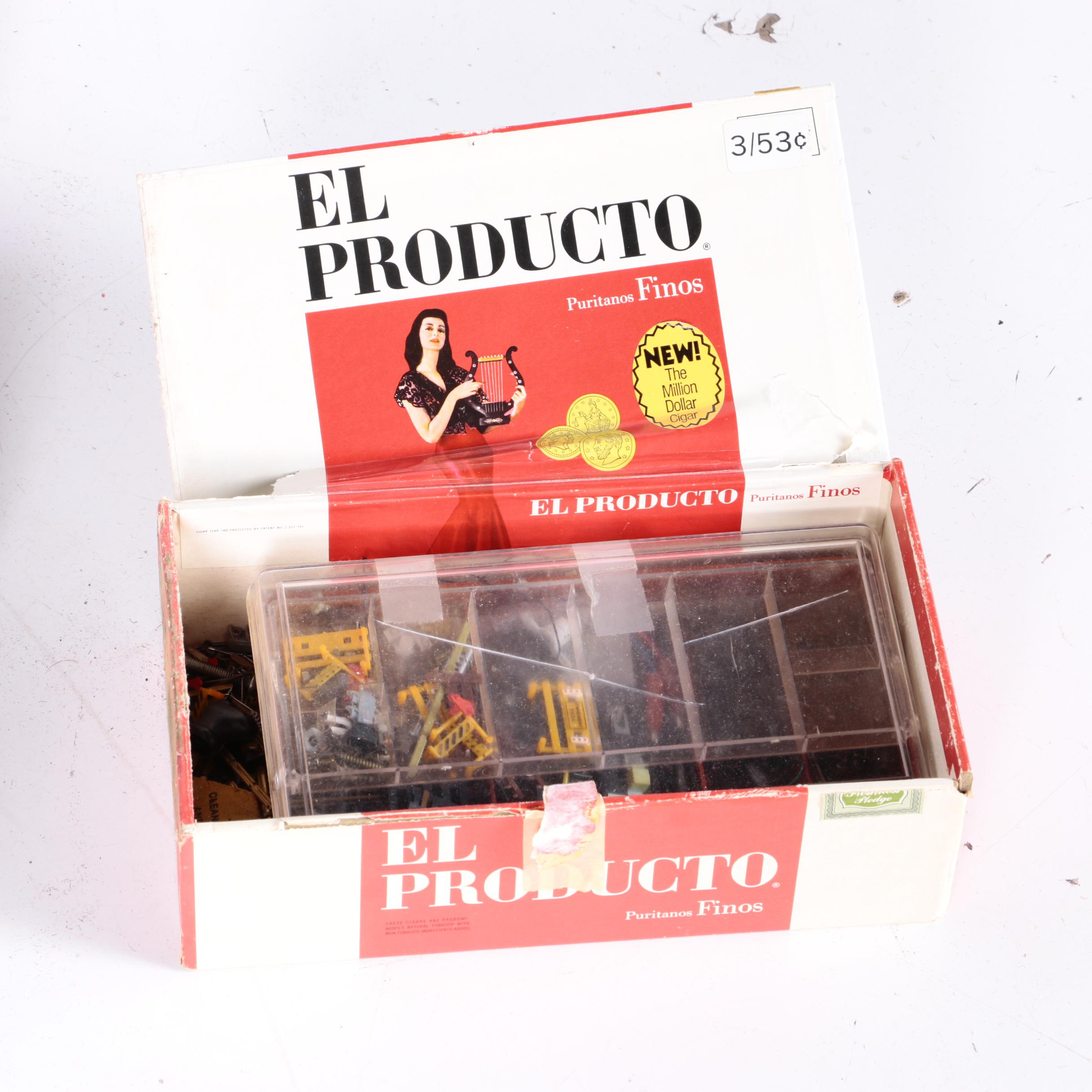 Assorted Vintage Train Set Decorations and Accessories