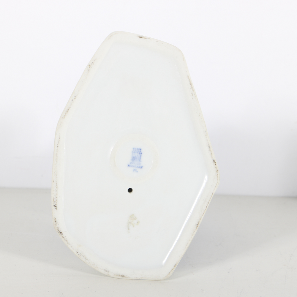 Four Zsolnay Pottery Ceramic Blue and White Figurines