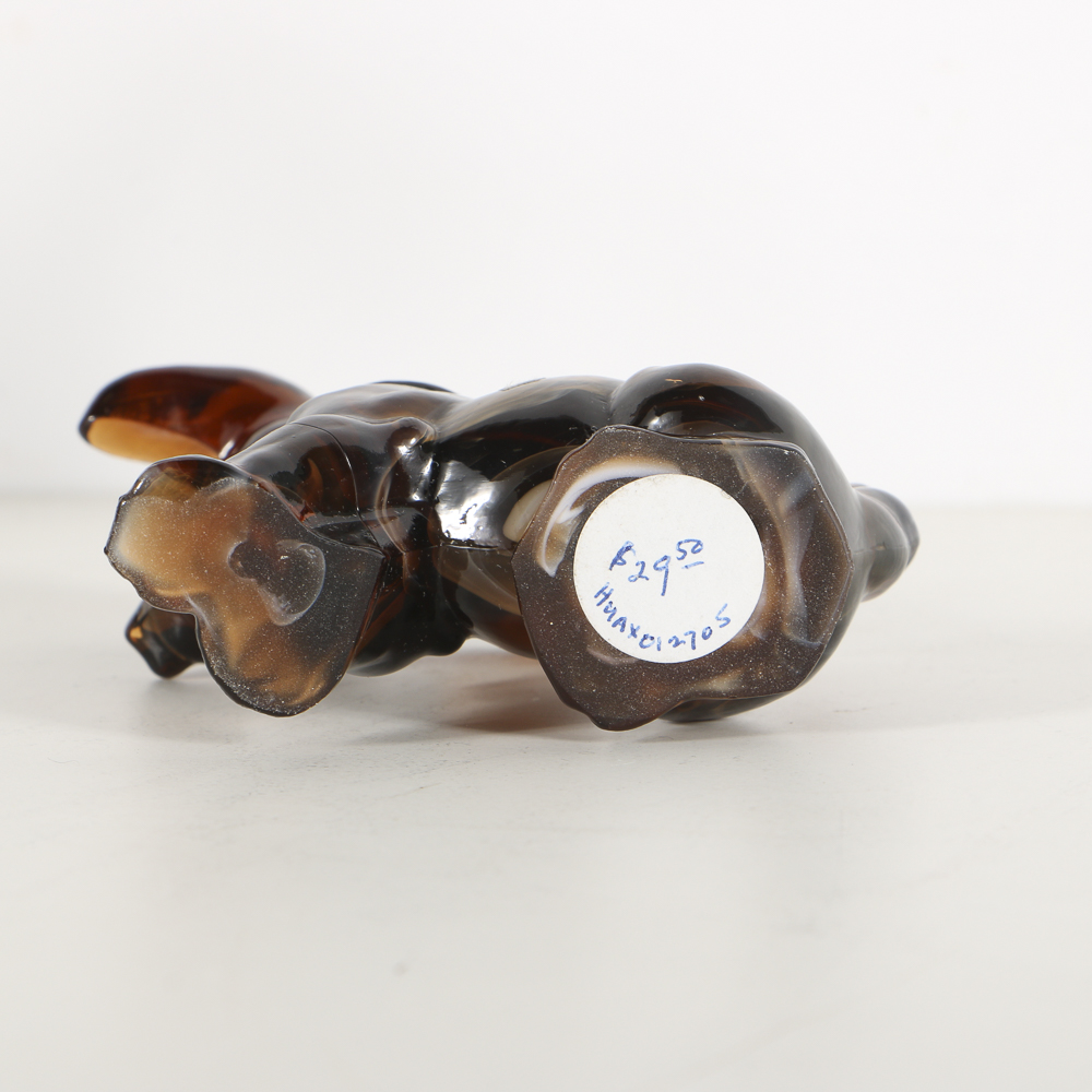 Imperial Slag Glass Dog Figurines