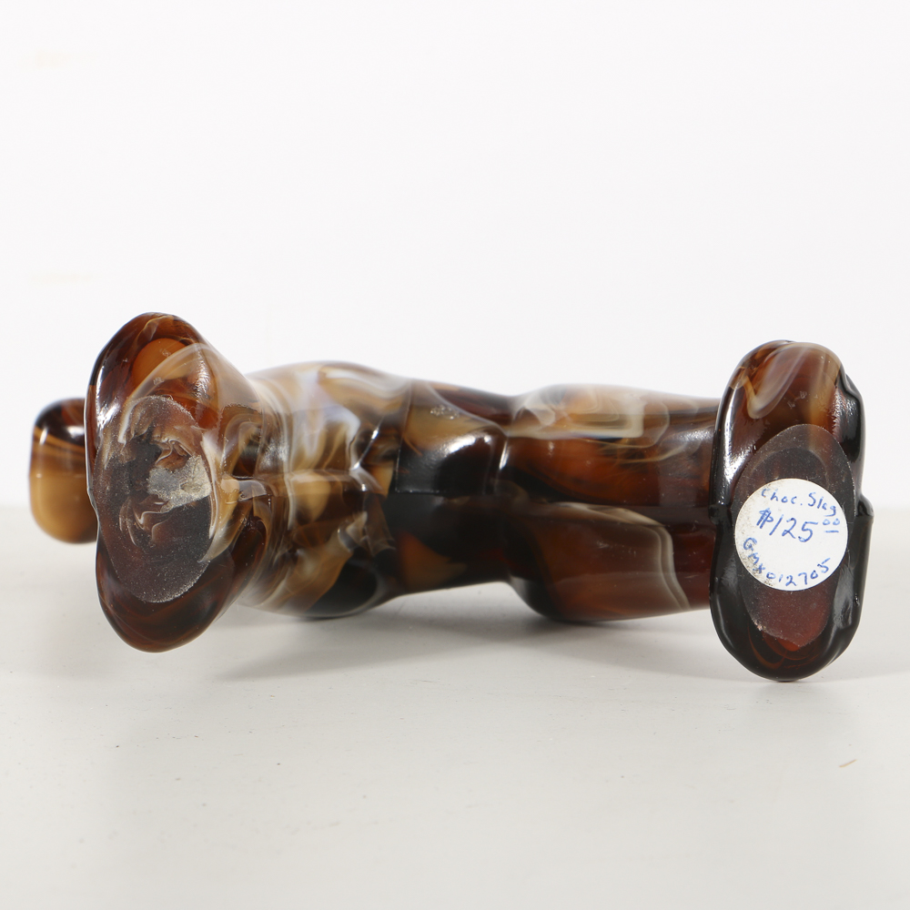 Imperial Slag Glass Dog Figurines