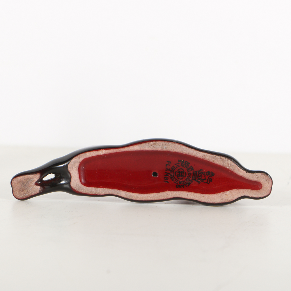 Royal Doulton Flambé Porcelain Rabbit and Bud Vase