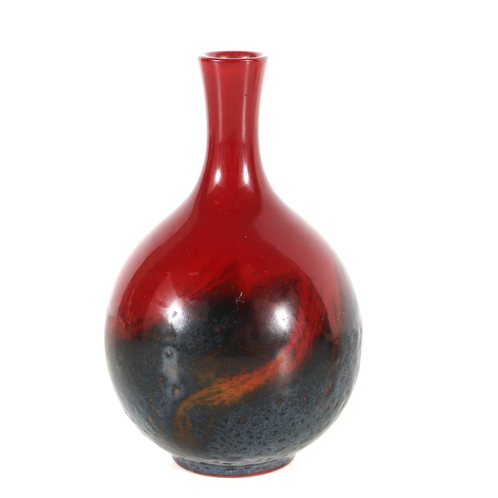 Royal Doulton Flambé Porcelain Rabbit and Bud Vase