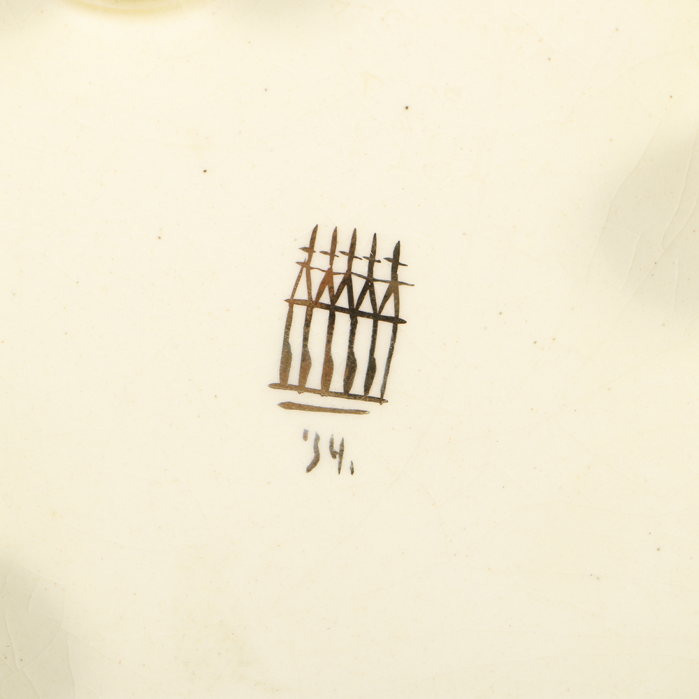 19th-Century Zsolnay Reticulated Ceramic Handled Basket