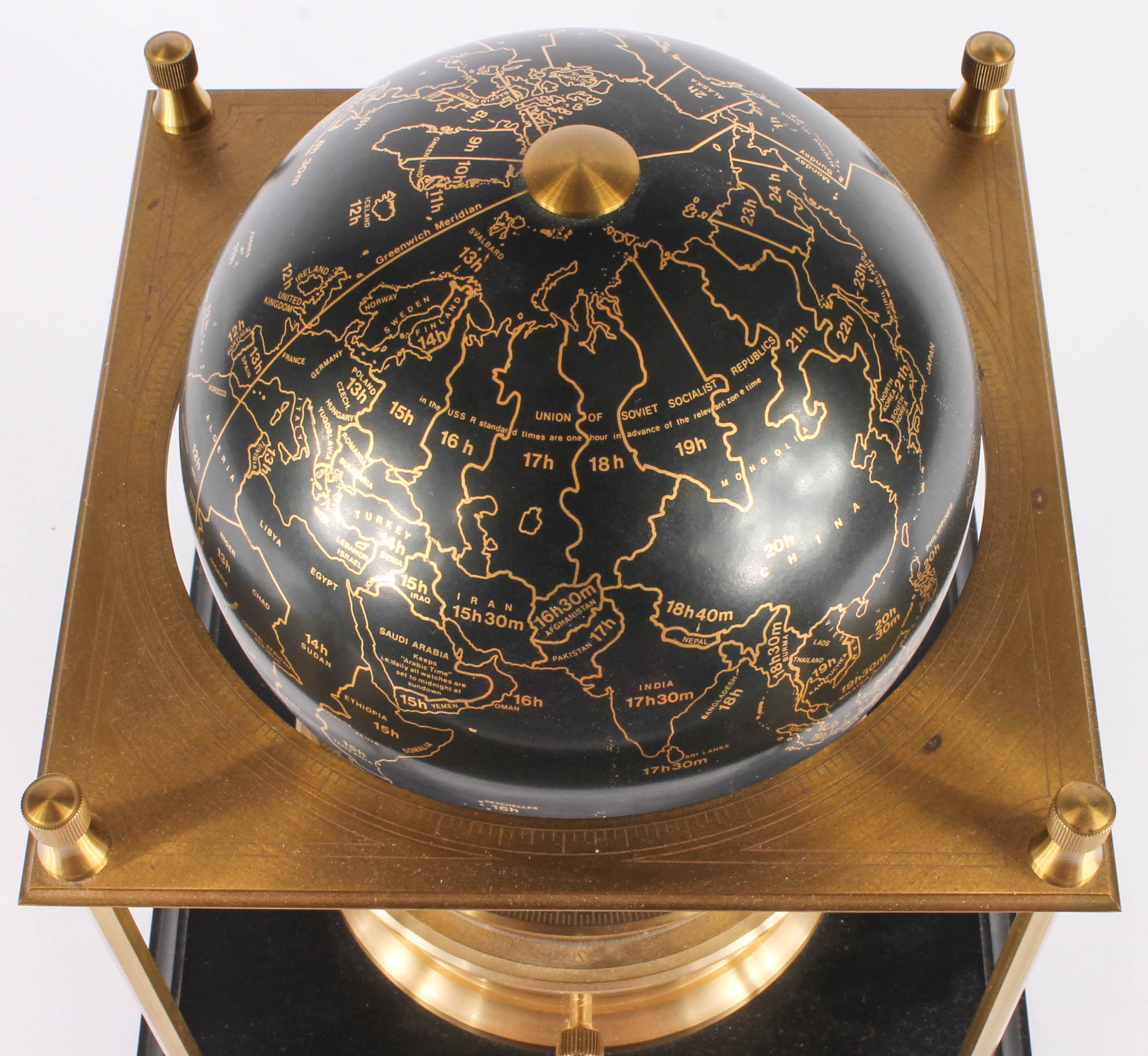 Vintage Royal Geographic Society International Time Zone Clock