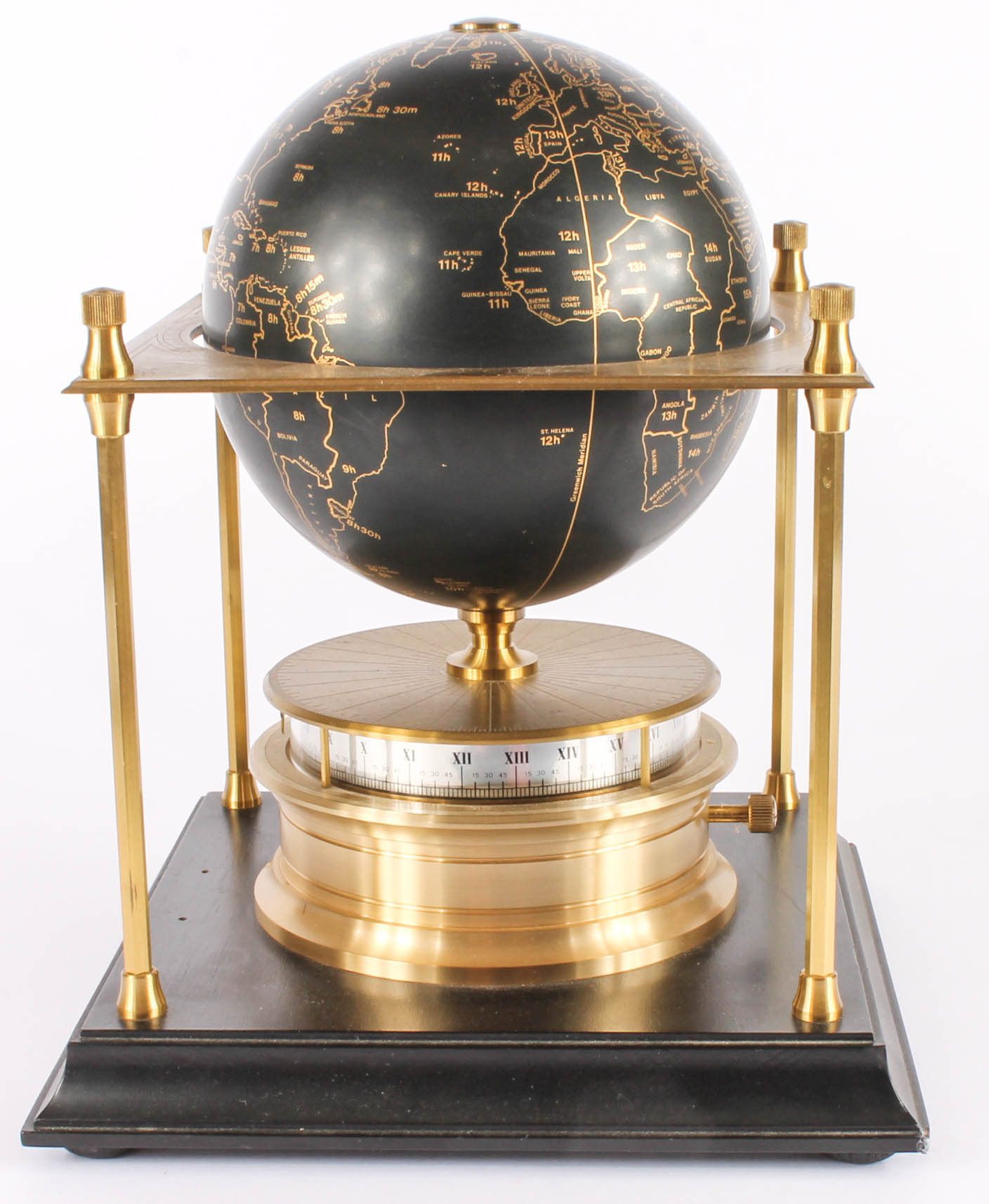 Vintage Royal Geographic Society International Time Zone Clock