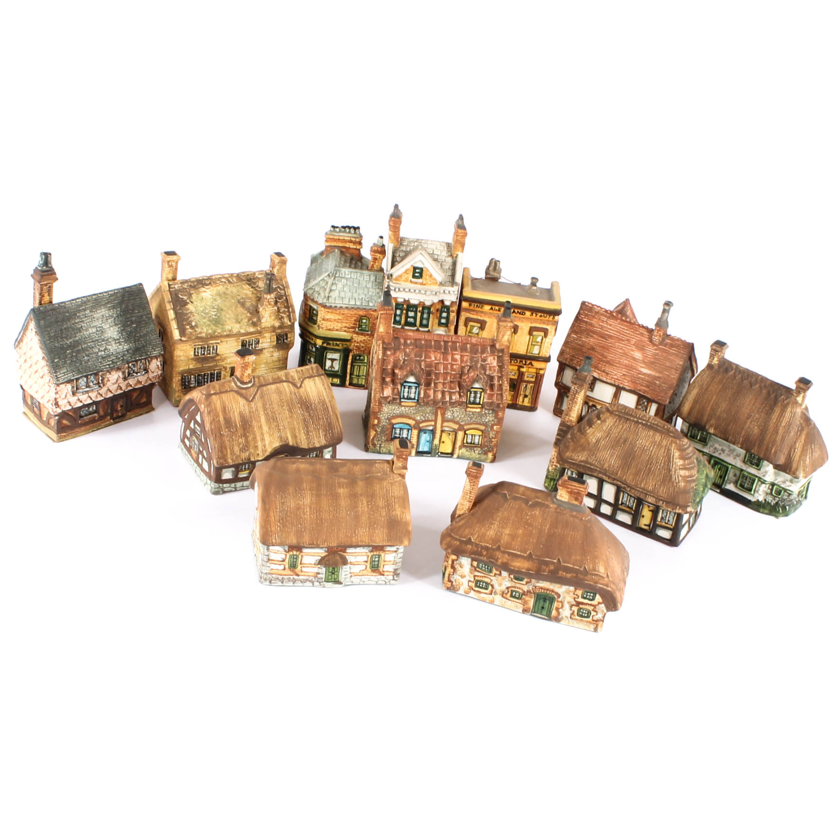 Van Hill Pottery "Traditional Houses & Cottages of Great Britain" Figurines