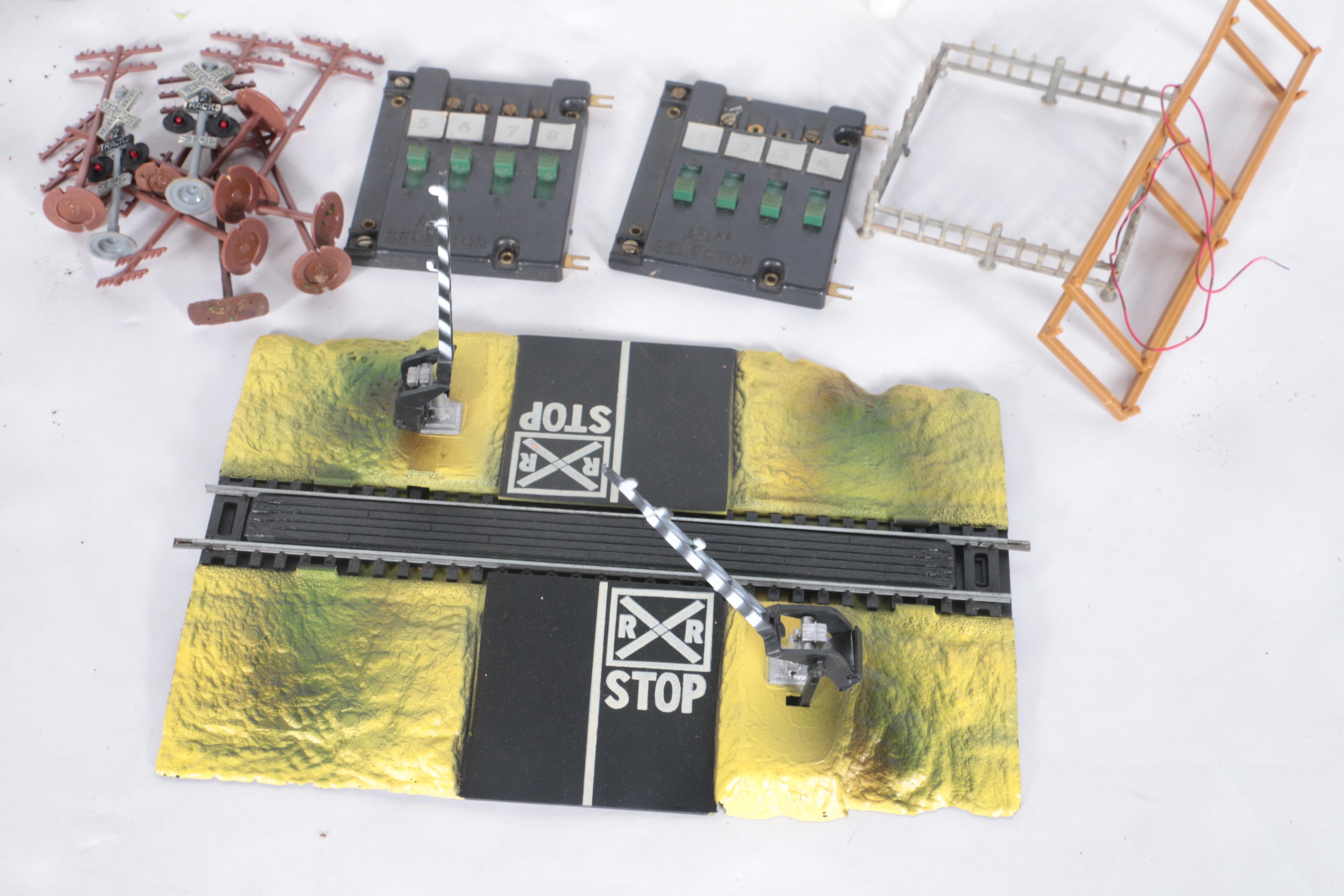 Assorted Vintage Train Set Decorations and Accessories