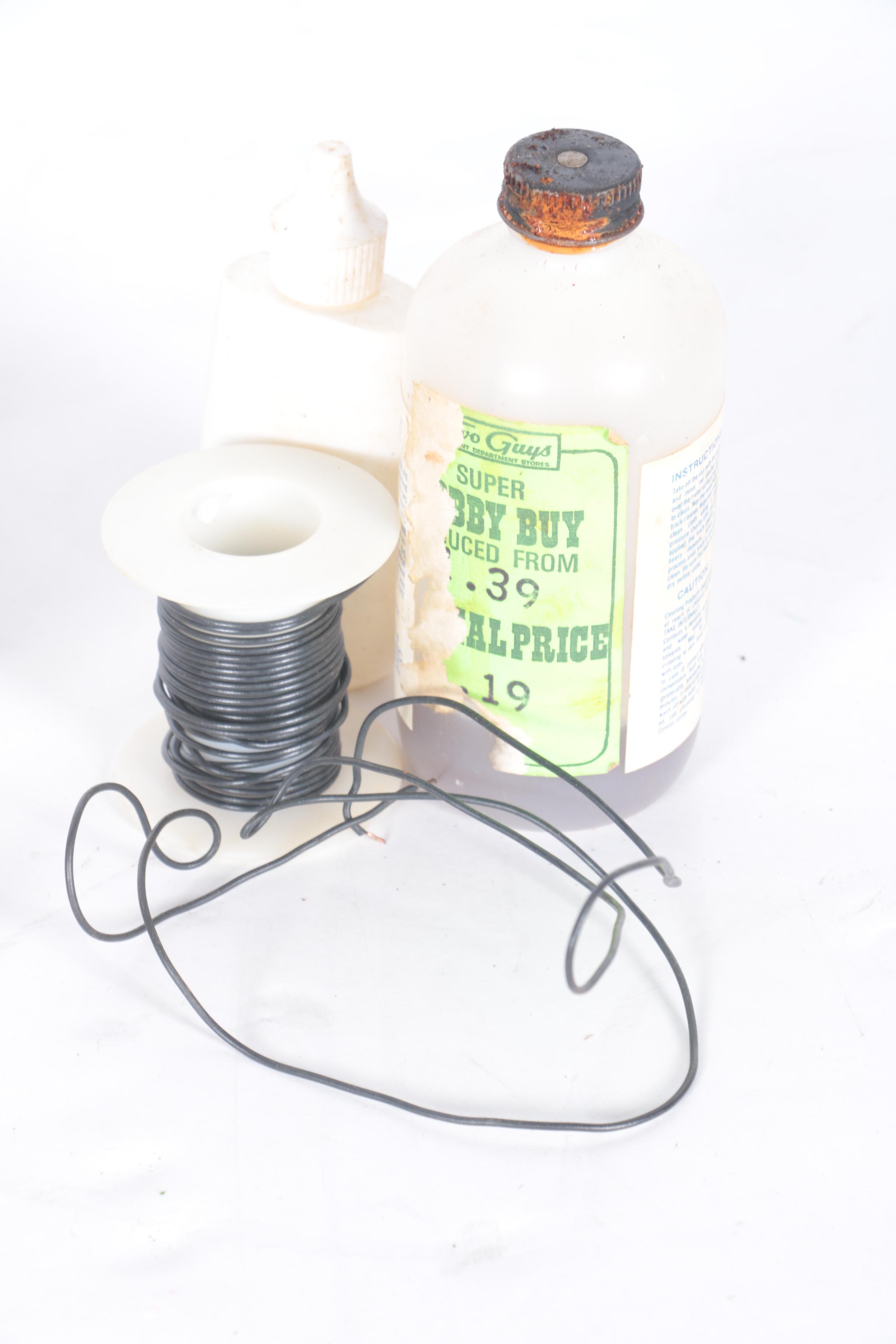 Assorted Vintage Train Set Decorations and Accessories