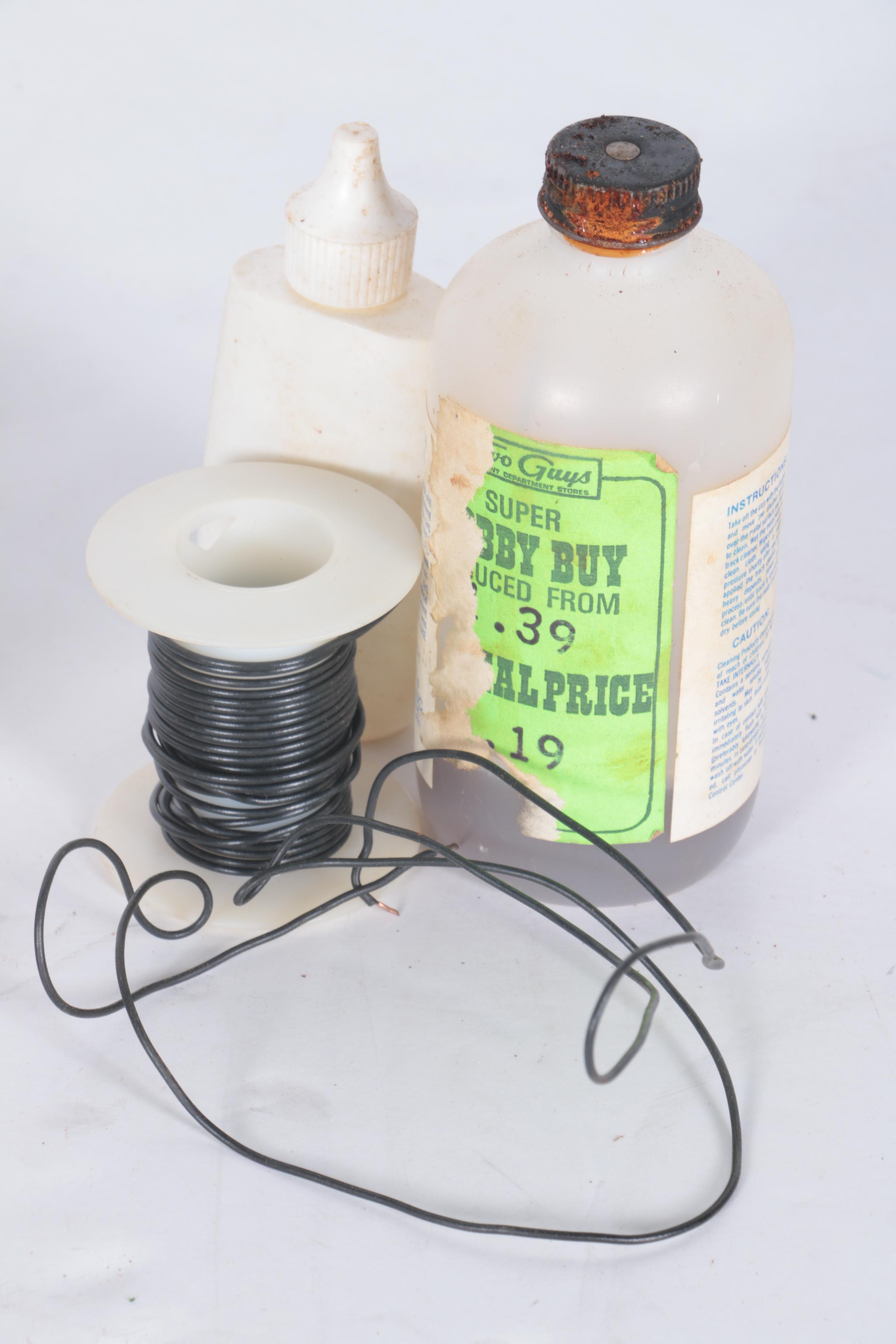 Assorted Vintage Train Set Decorations and Accessories