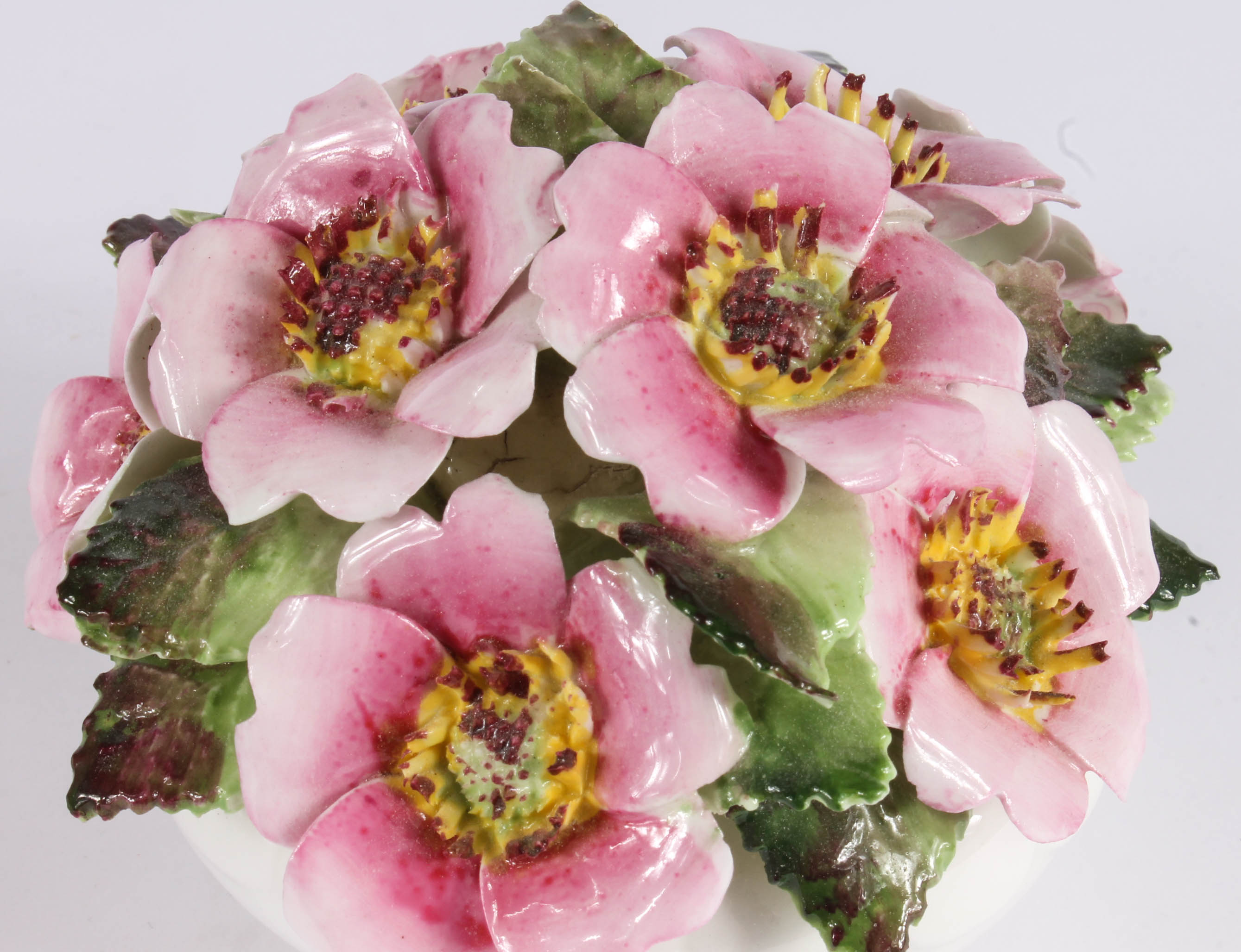 Porcelain Floral Arrangement Figurines