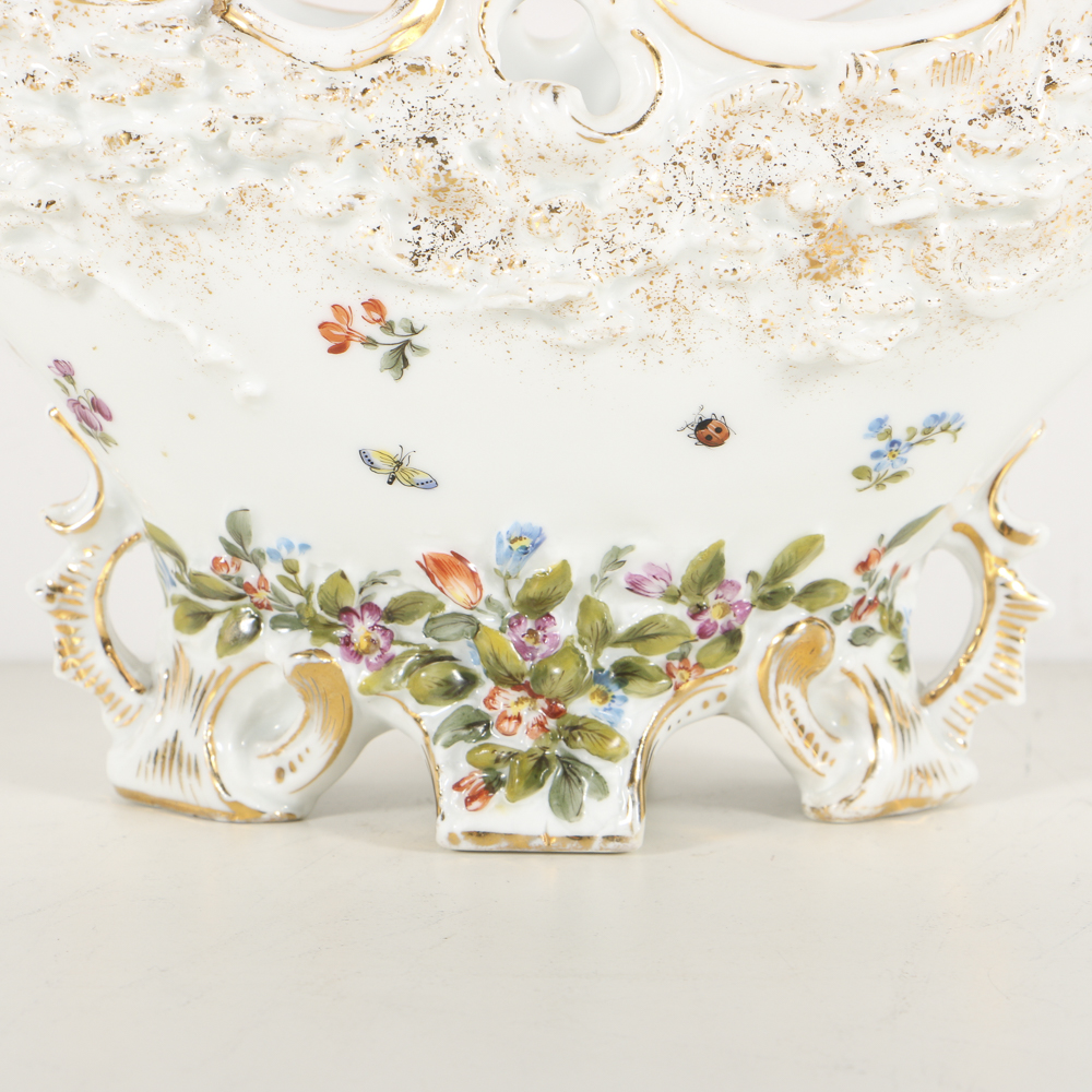 Antique Herend Porcelain Figural Centerpiece Bowl