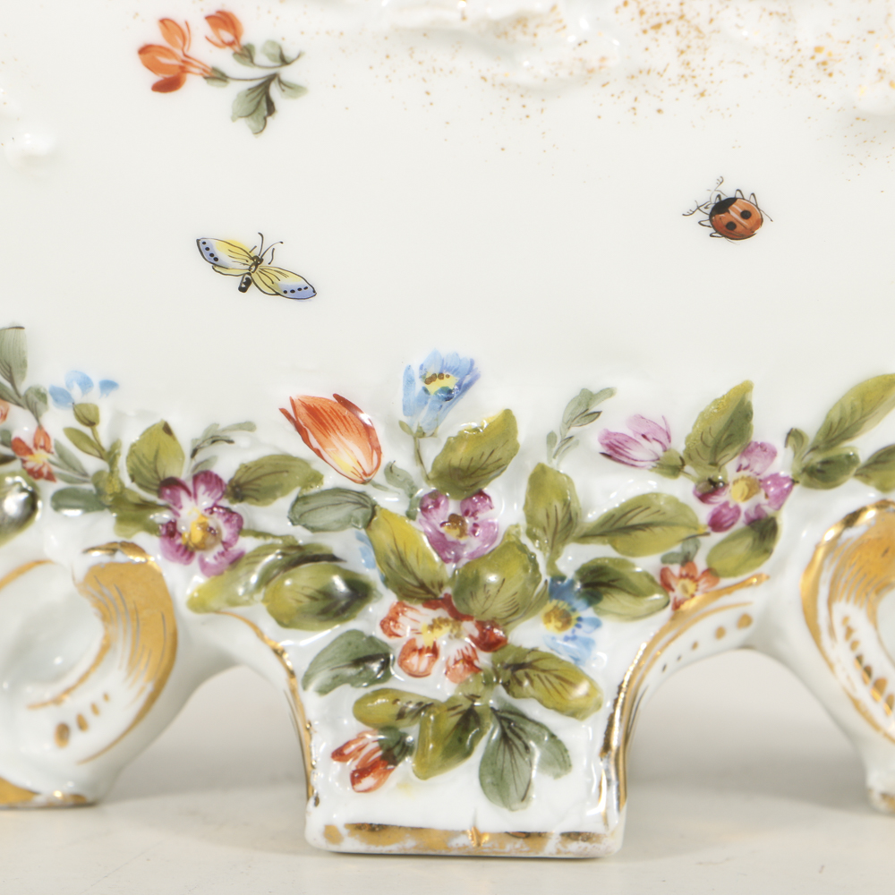 Antique Herend Porcelain Figural Centerpiece Bowl