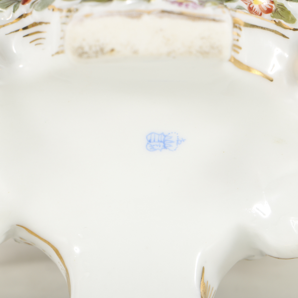 Antique Herend Porcelain Figural Centerpiece Bowl