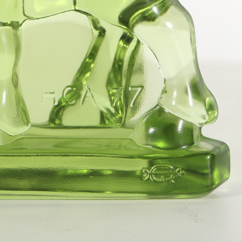 Three Imperial Glass Horse Figurines