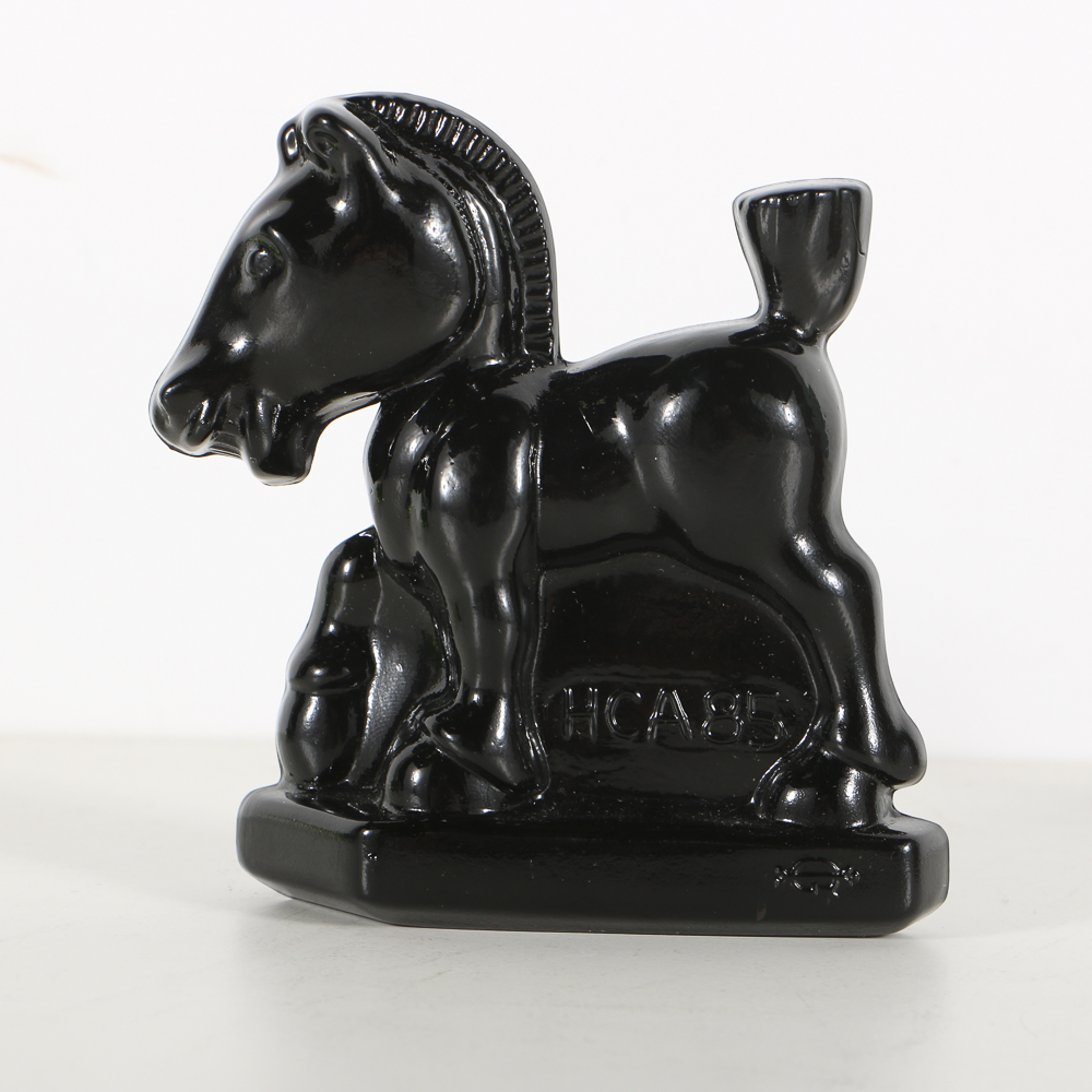 Three Imperial Glass Horse Figurines