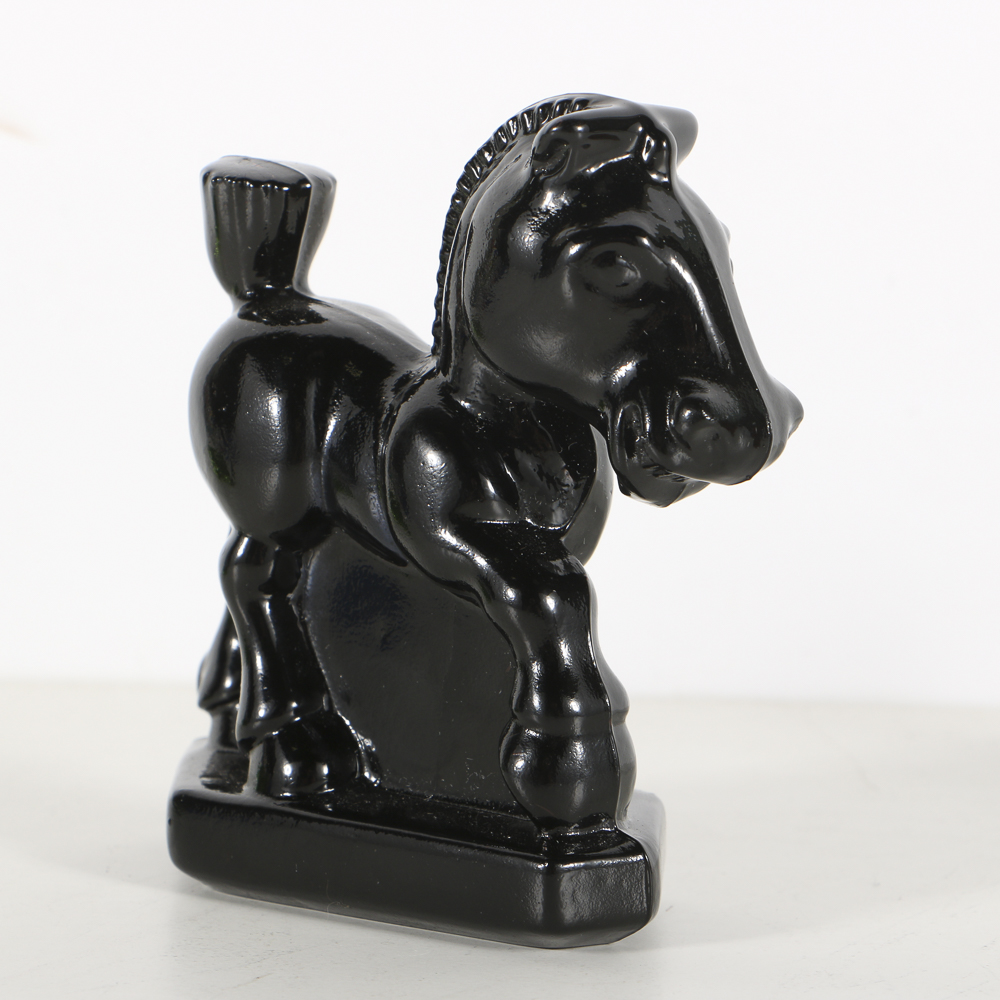 Three Imperial Glass Horse Figurines