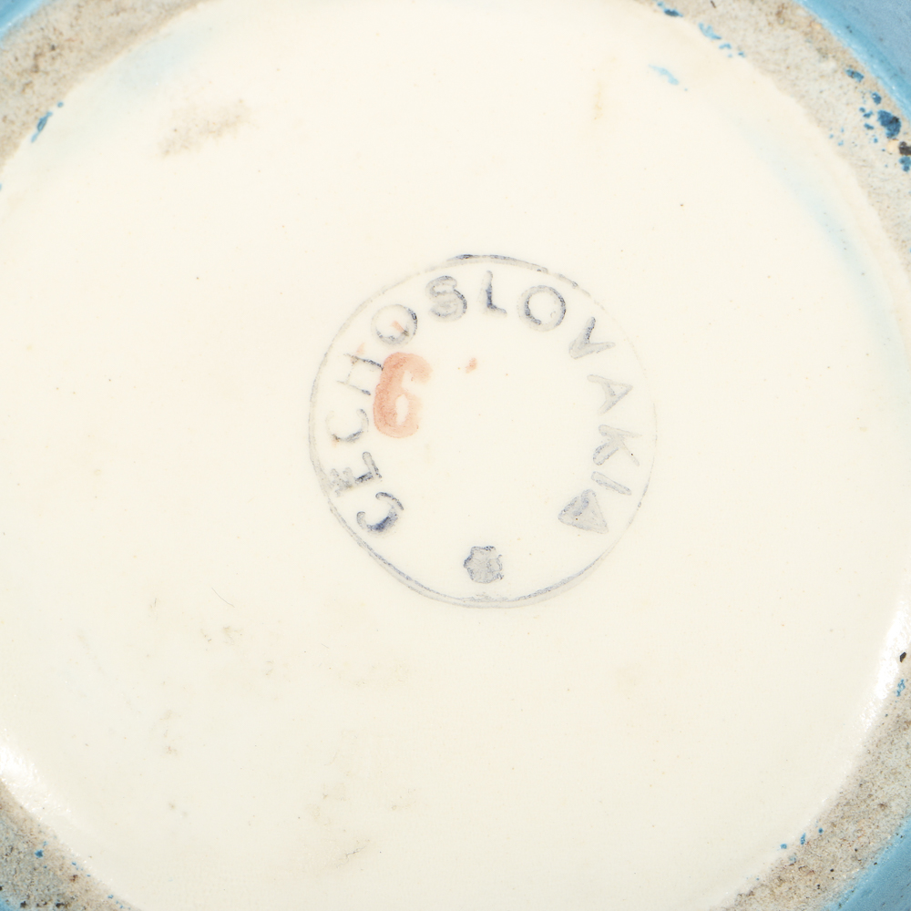 Czechoslovakia Pottery Vases and Luster Pitcher