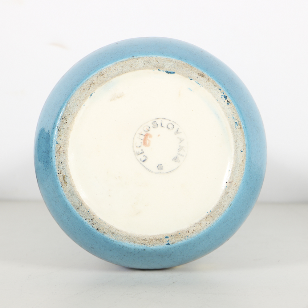 Czechoslovakia Pottery Vases and Luster Pitcher