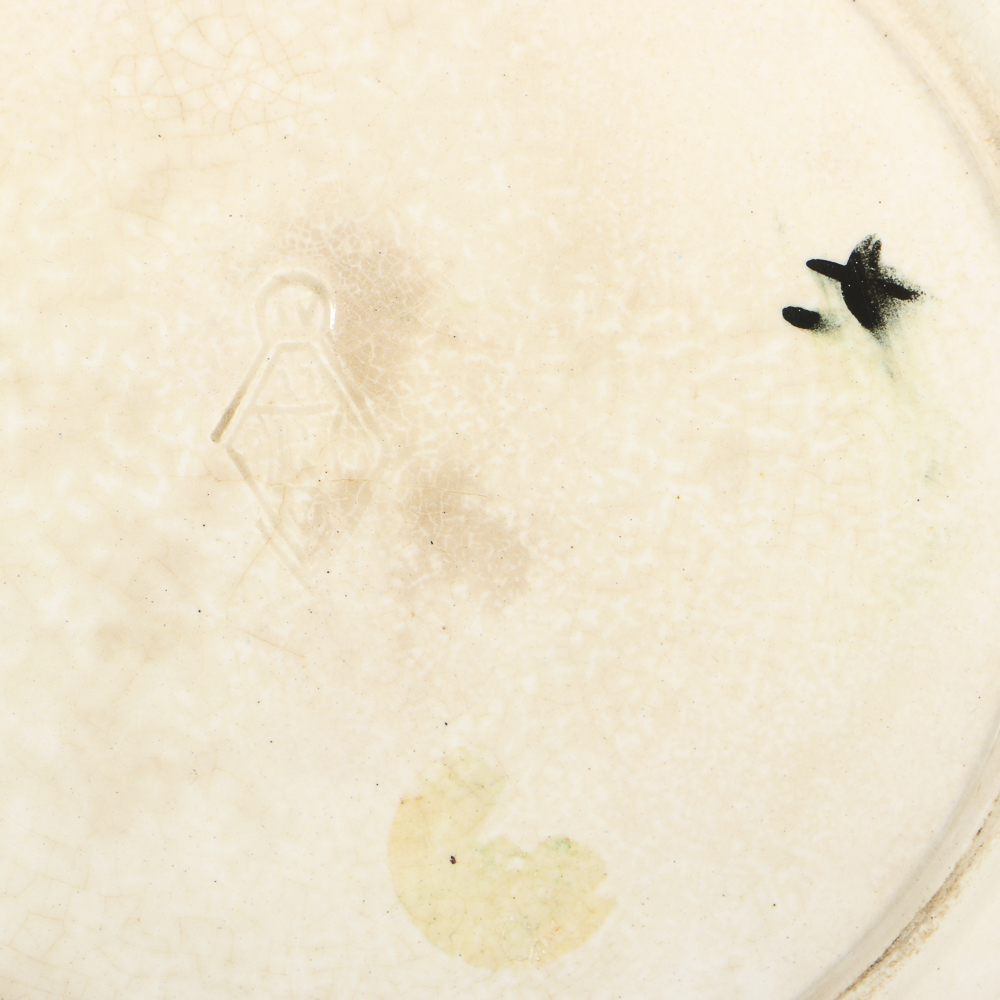 19th-Century Minton Majolica Plate and Majolica Lidded Jar