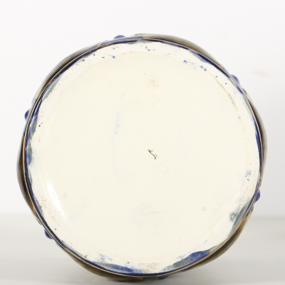 19th-Century Minton Majolica Plate and Majolica Lidded Jar