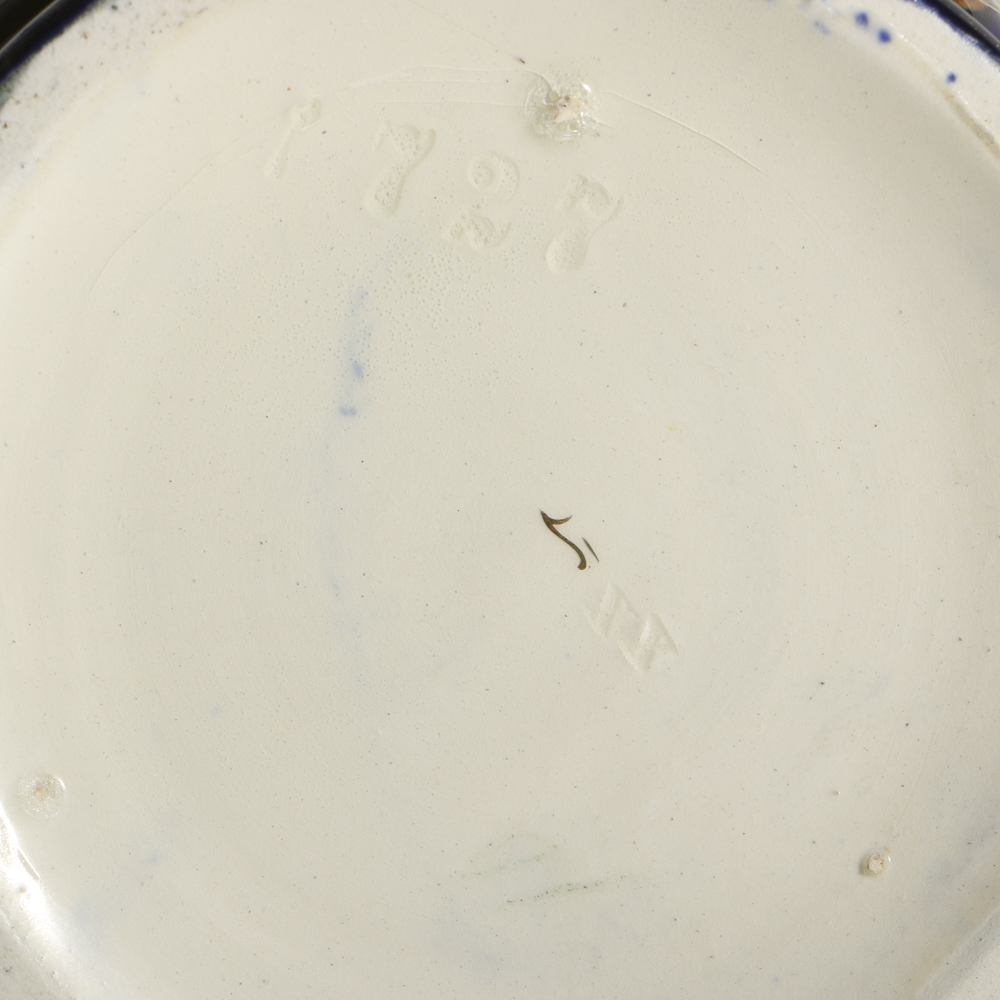 19th-Century Minton Majolica Plate and Majolica Lidded Jar