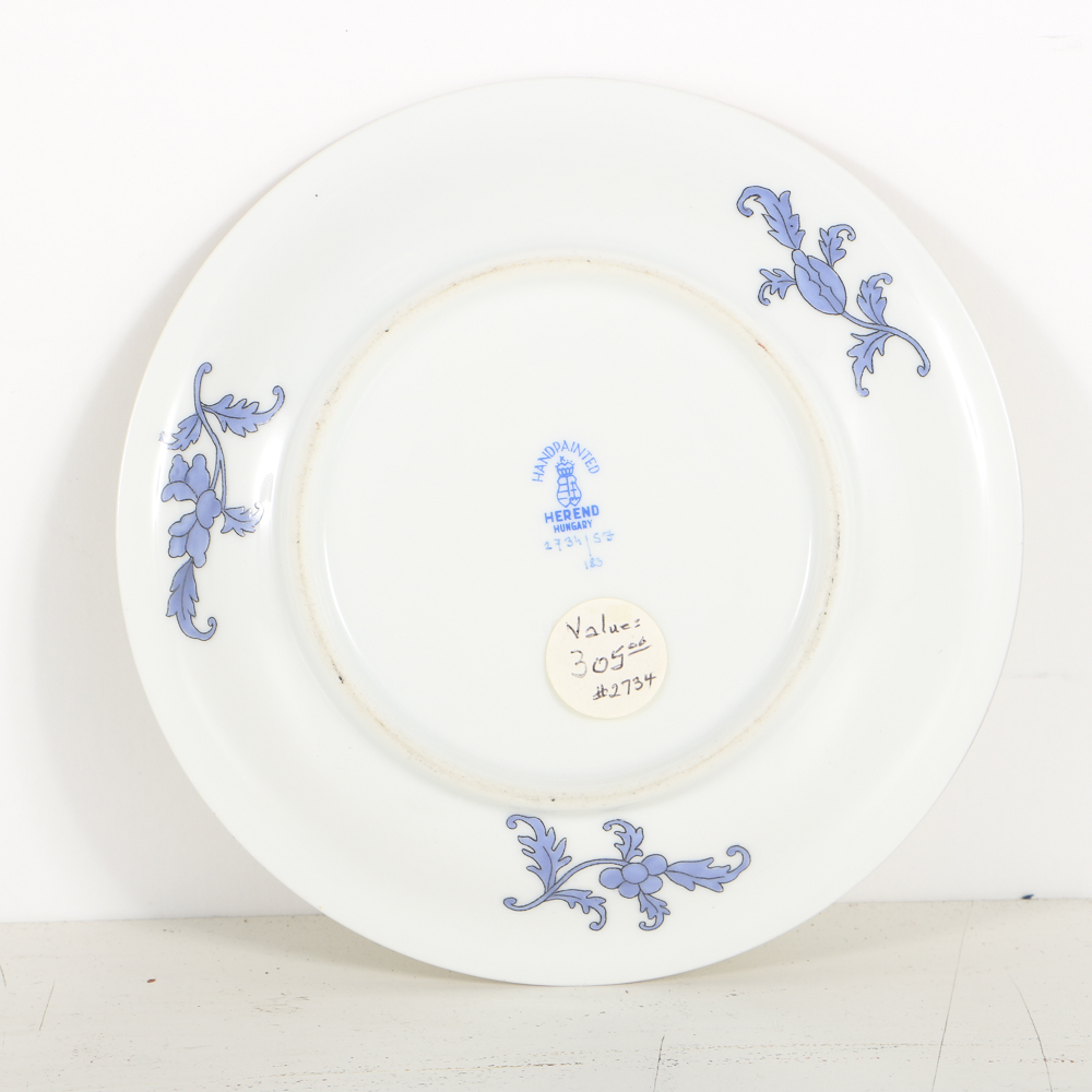 Herend "Yellow Dynasty" Gallery Tray, Cup and Saucer