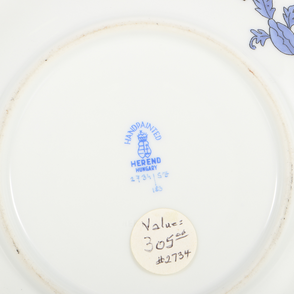 Herend "Yellow Dynasty" Gallery Tray, Cup and Saucer