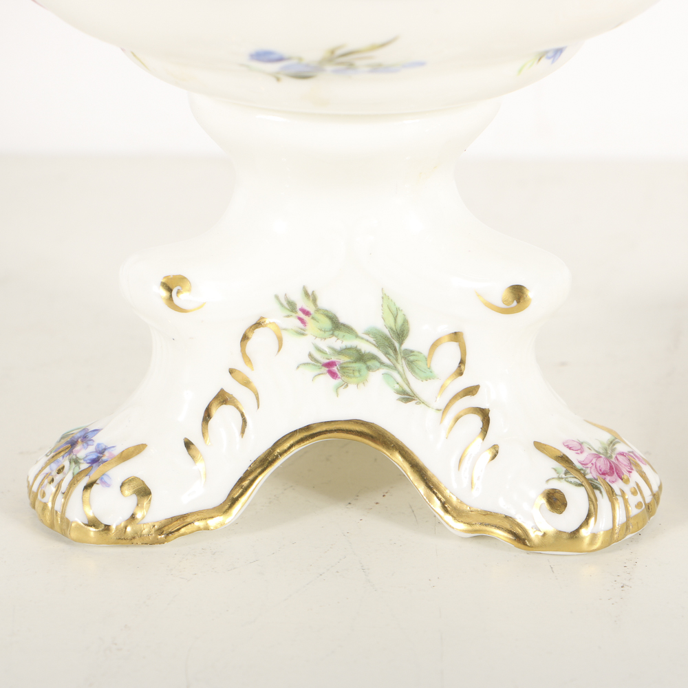 Crown Ducal Lidded Candy Dish and Hammersley Lidded Compote