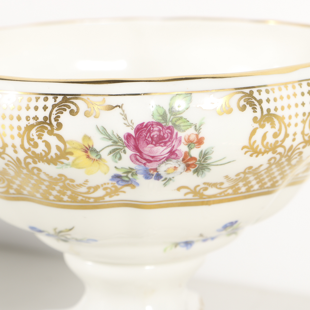 Crown Ducal Lidded Candy Dish and Hammersley Lidded Compote