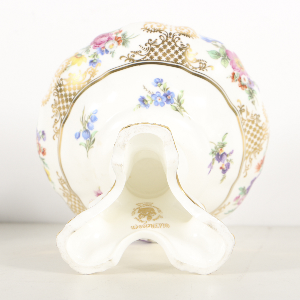 Crown Ducal Lidded Candy Dish and Hammersley Lidded Compote