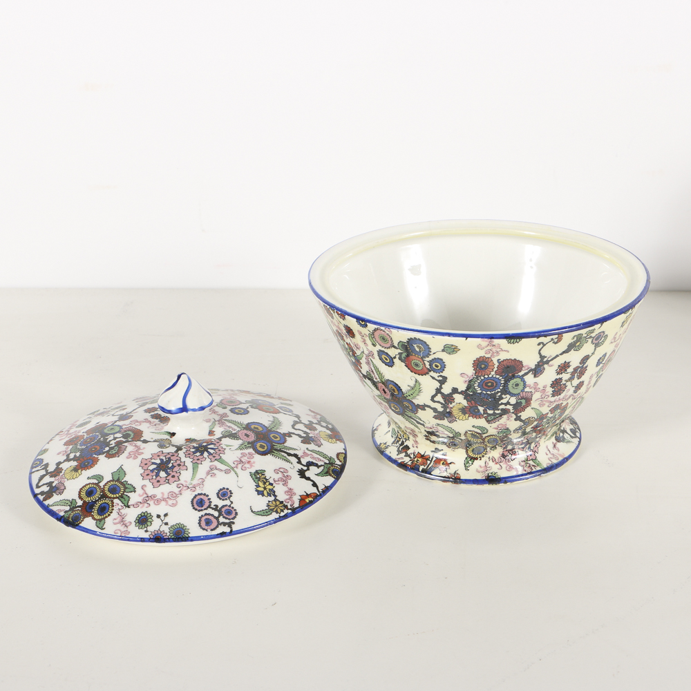 Crown Ducal Lidded Candy Dish and Hammersley Lidded Compote