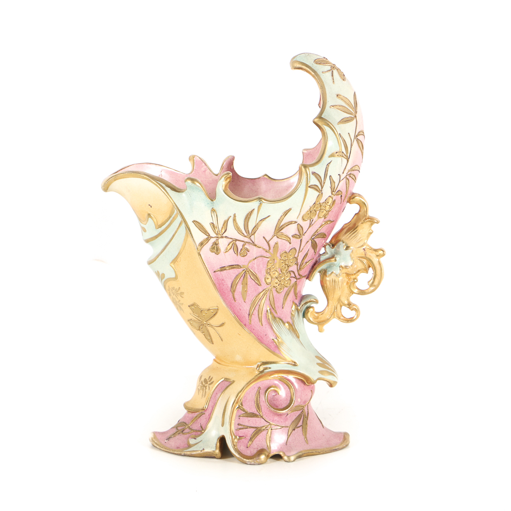 19th-Century Fischer J. Ceramic Centerpiece