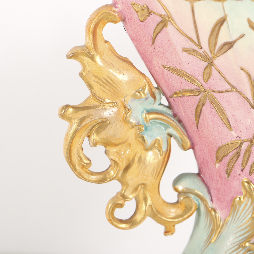 19th-Century Fischer J. Ceramic Centerpiece