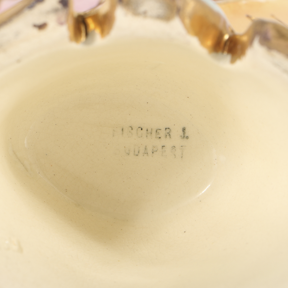 19th-Century Fischer J. Ceramic Centerpiece