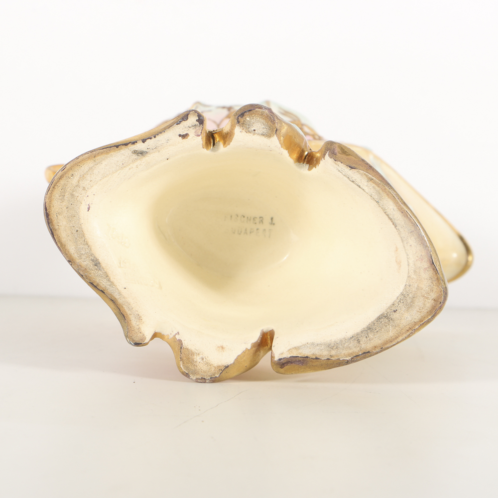 19th-Century Fischer J. Ceramic Centerpiece