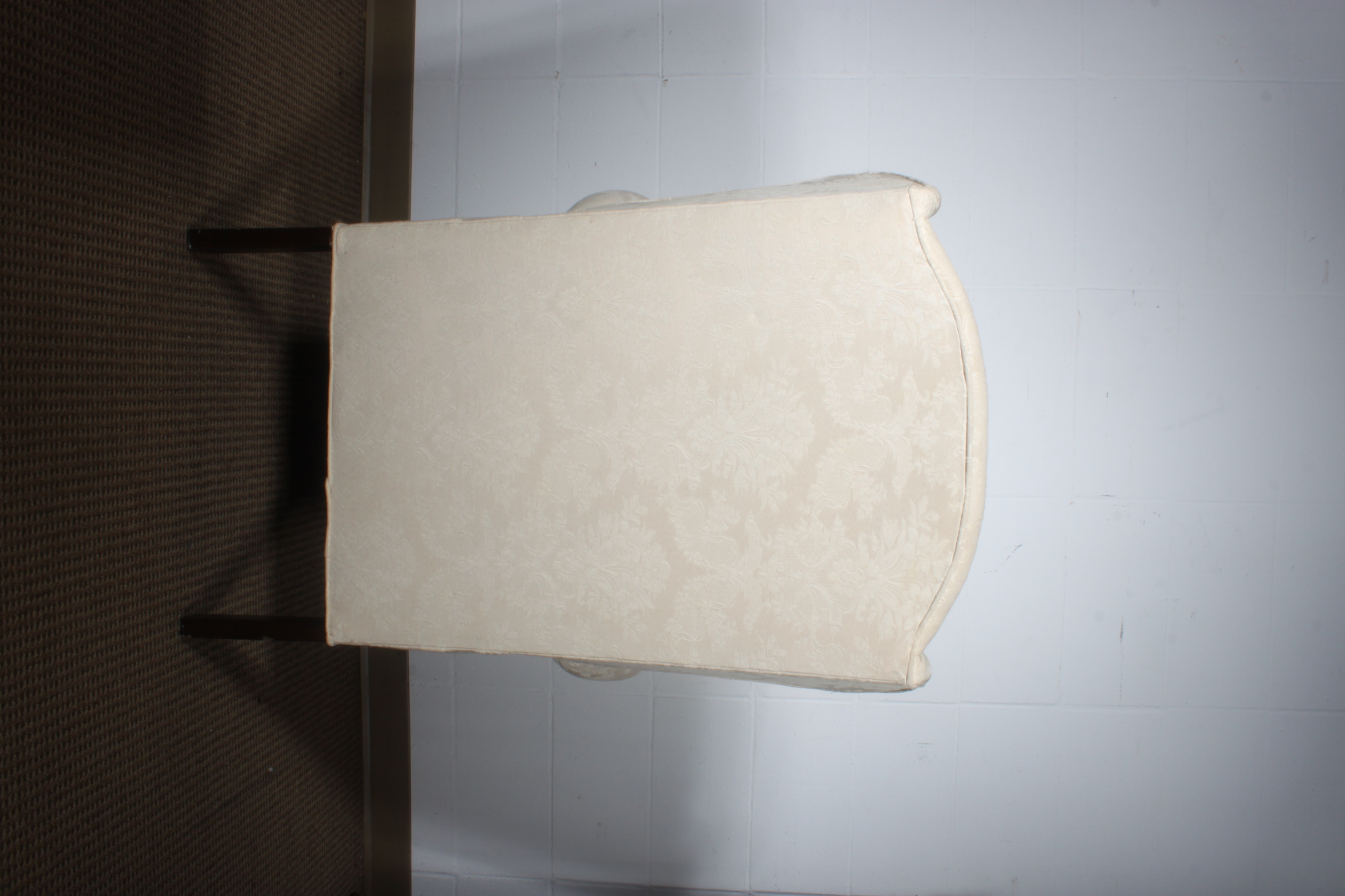 Queen Anne Style Wing Chair and Ottoman by Pembrook Chair Corporation