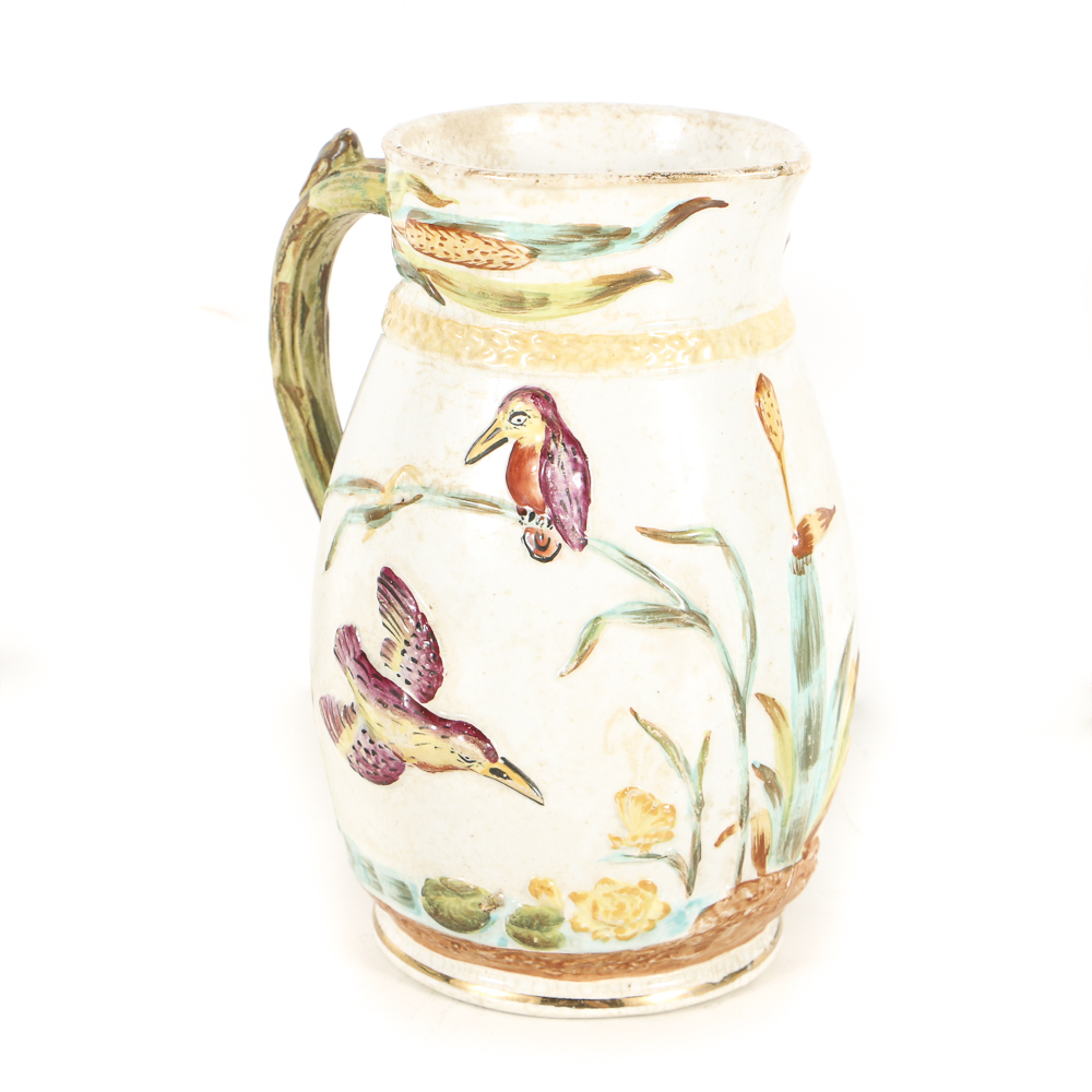 Three 19th-Century Majolica Creamer Jugs