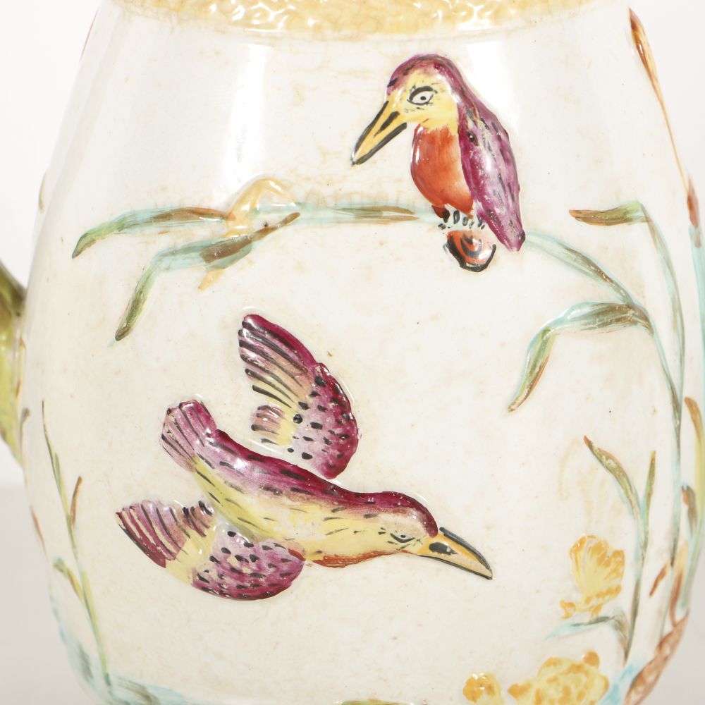 Three 19th-Century Majolica Creamer Jugs