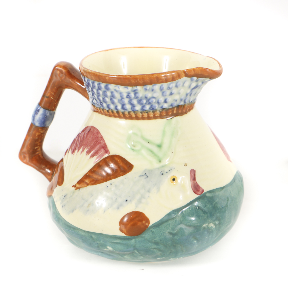 Three 19th-Century Majolica Creamer Jugs