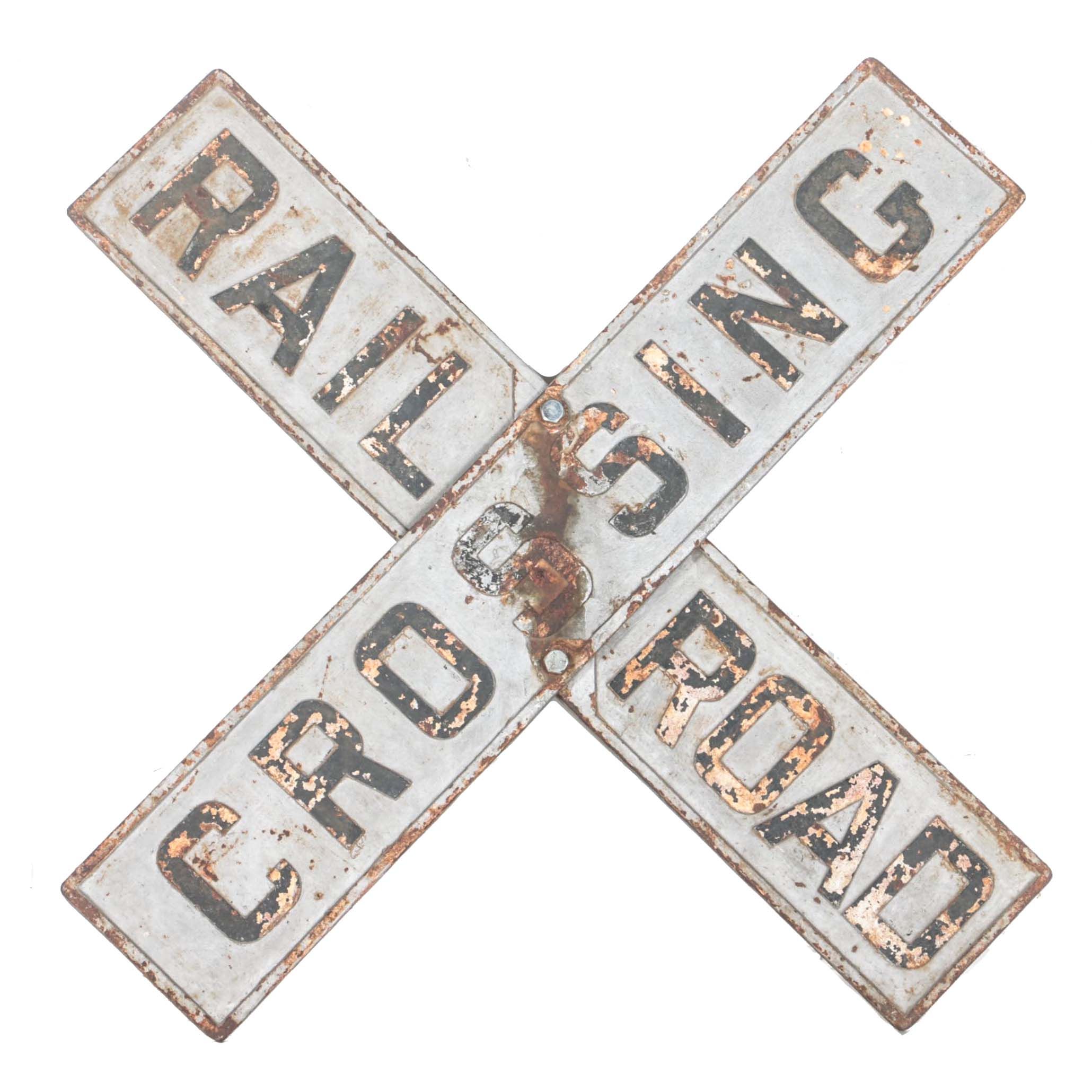 Cast Iron Railroad Crossing Sign
