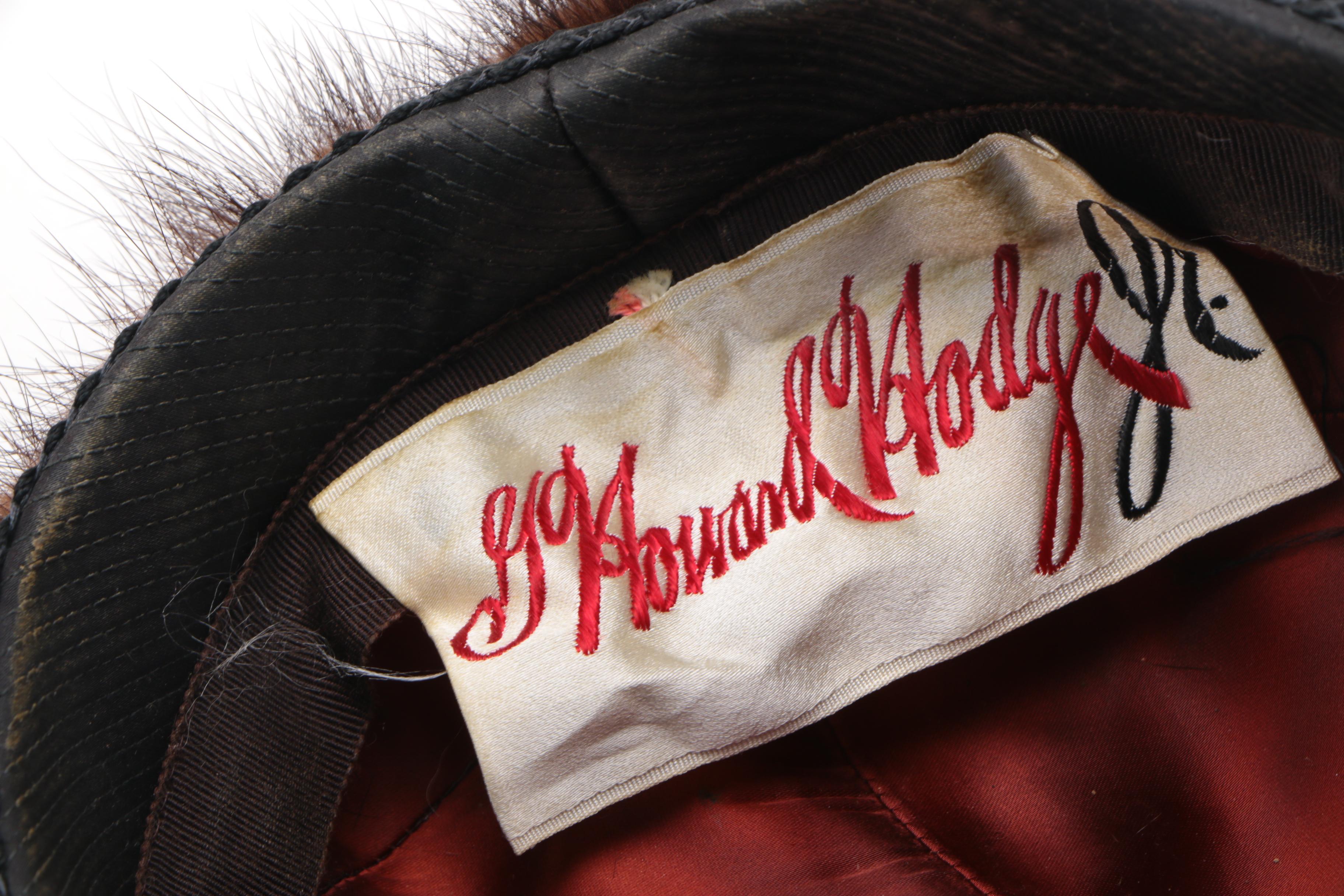 G. Howard Hodge Black Mink Fur Beret