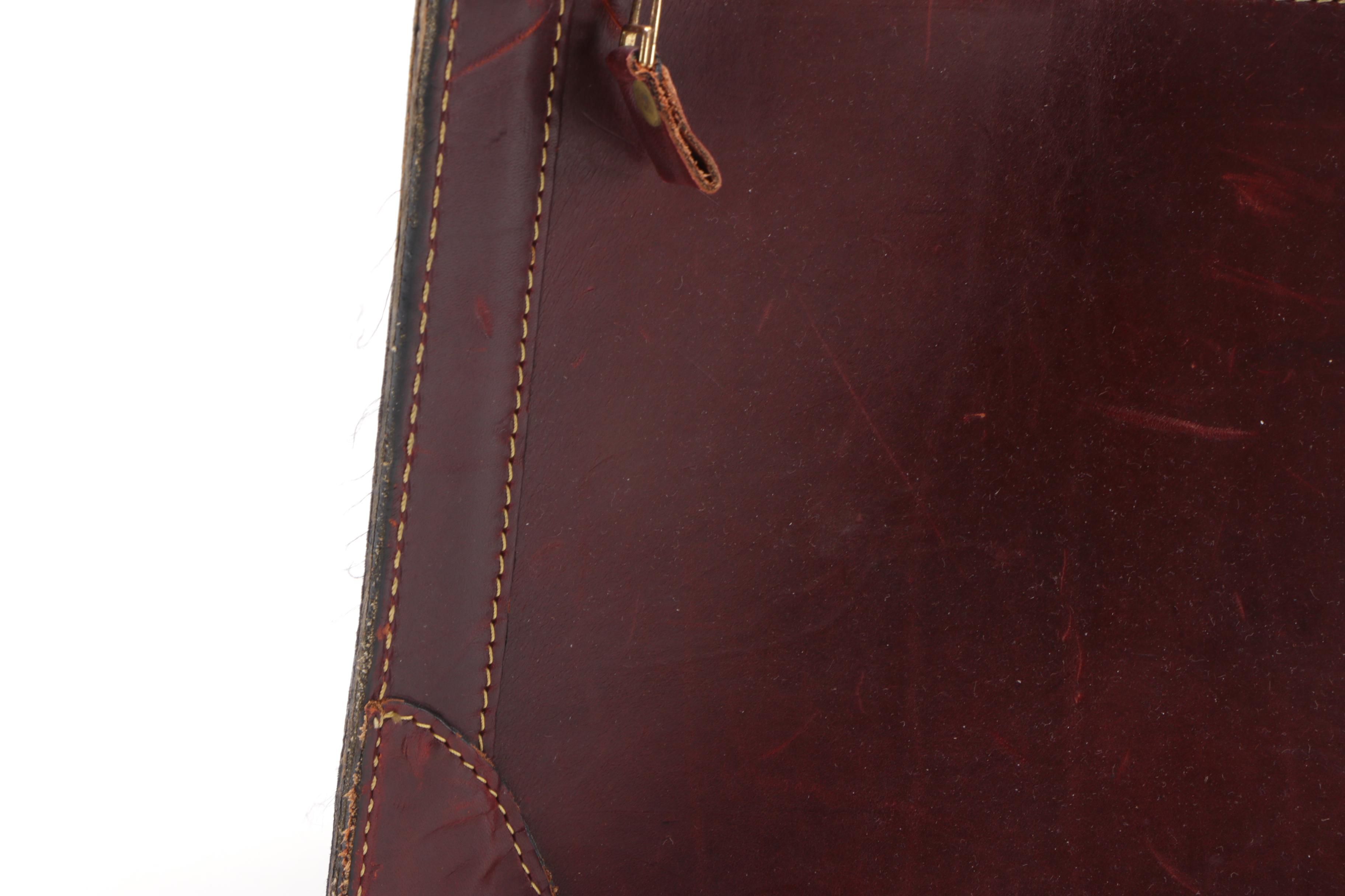 Vintage Eddie Bauer Burgundy Leather Briefcase