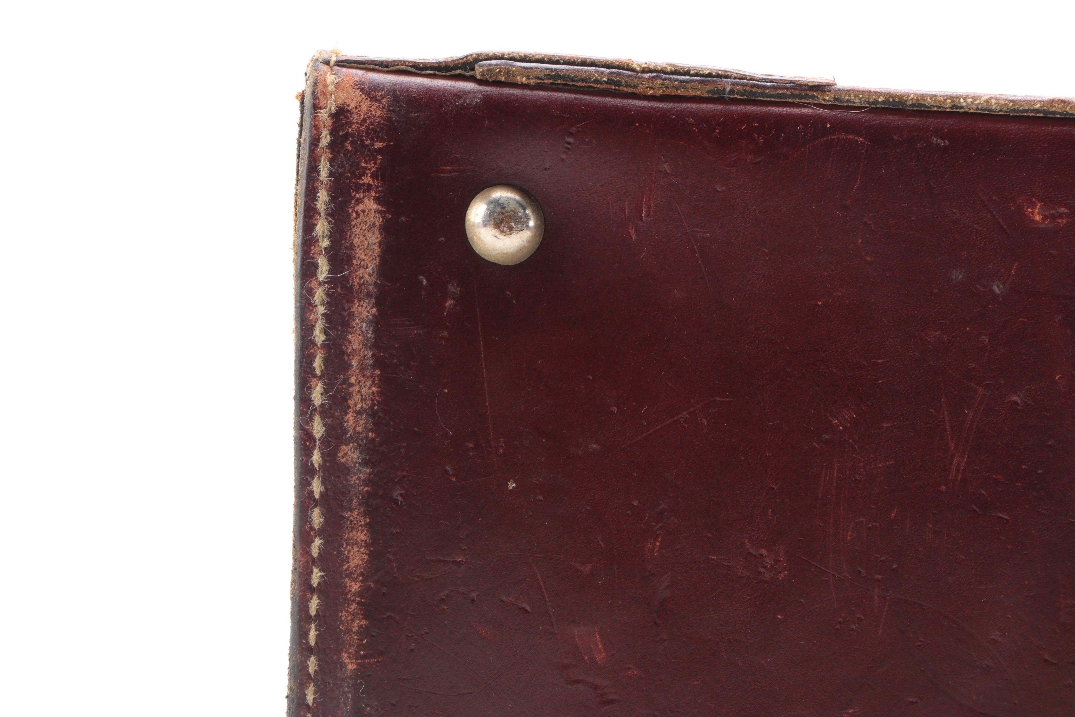 Vintage Eddie Bauer Burgundy Leather Briefcase