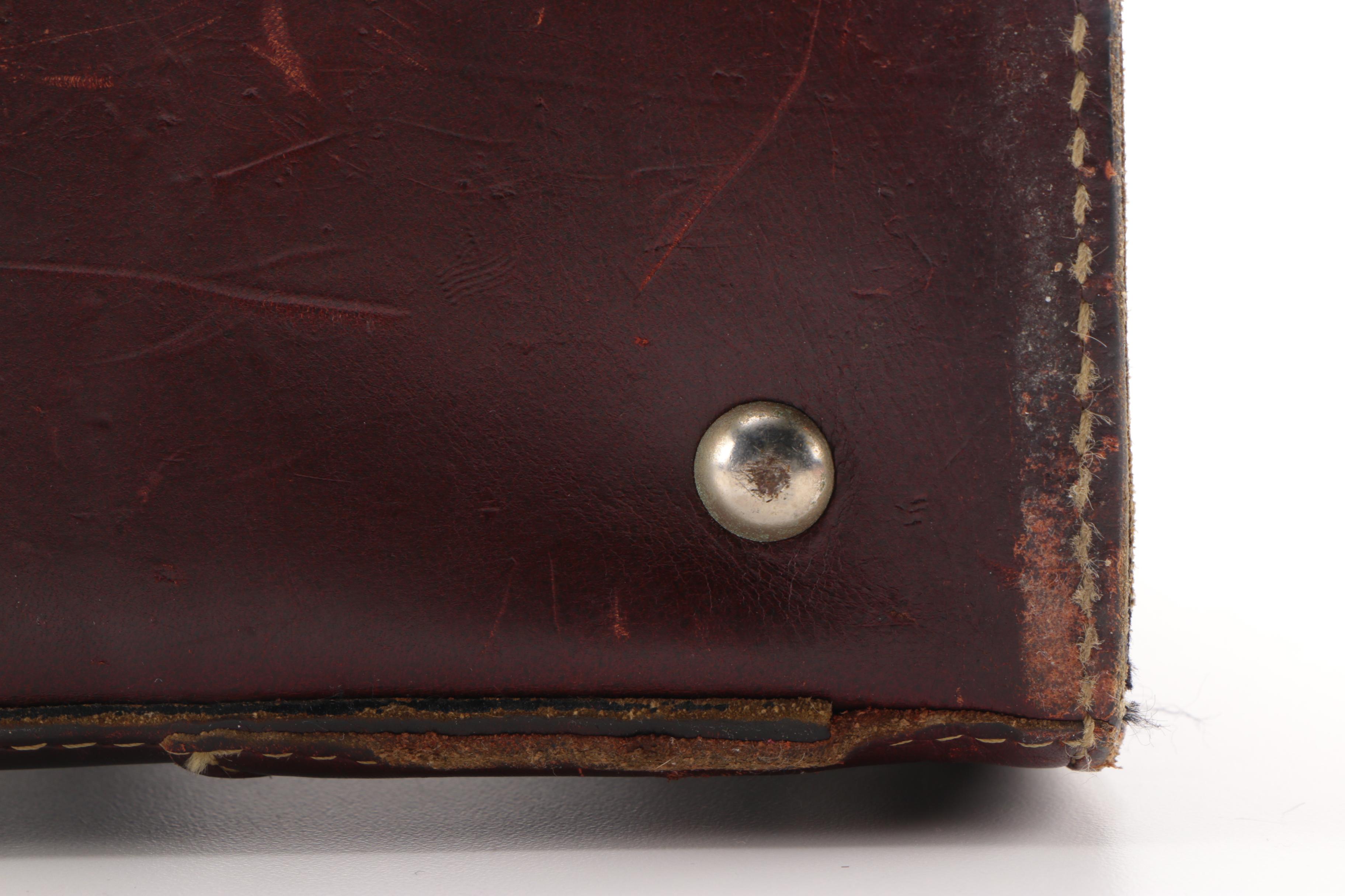 Vintage Eddie Bauer Burgundy Leather Briefcase