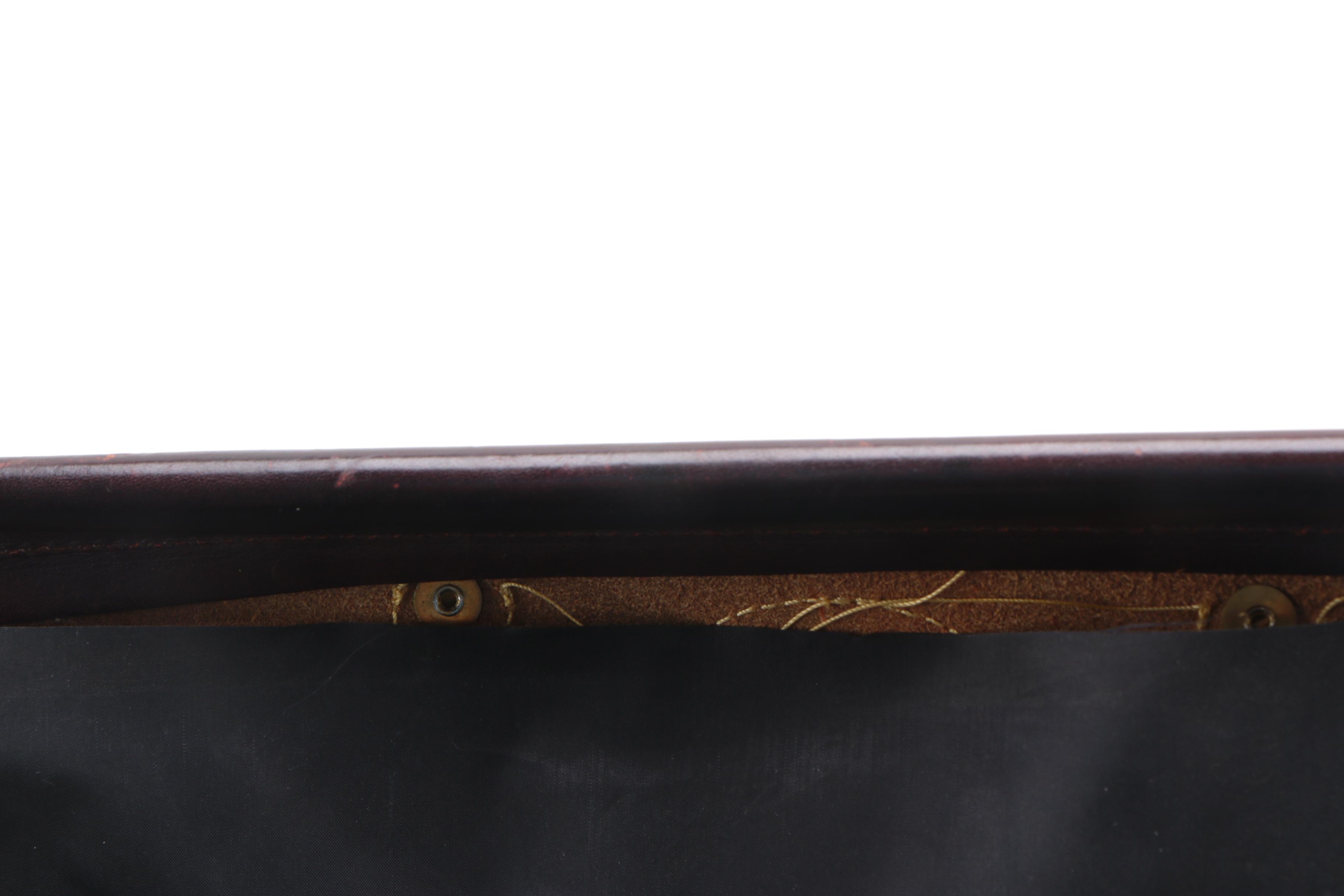 Vintage Eddie Bauer Burgundy Leather Briefcase