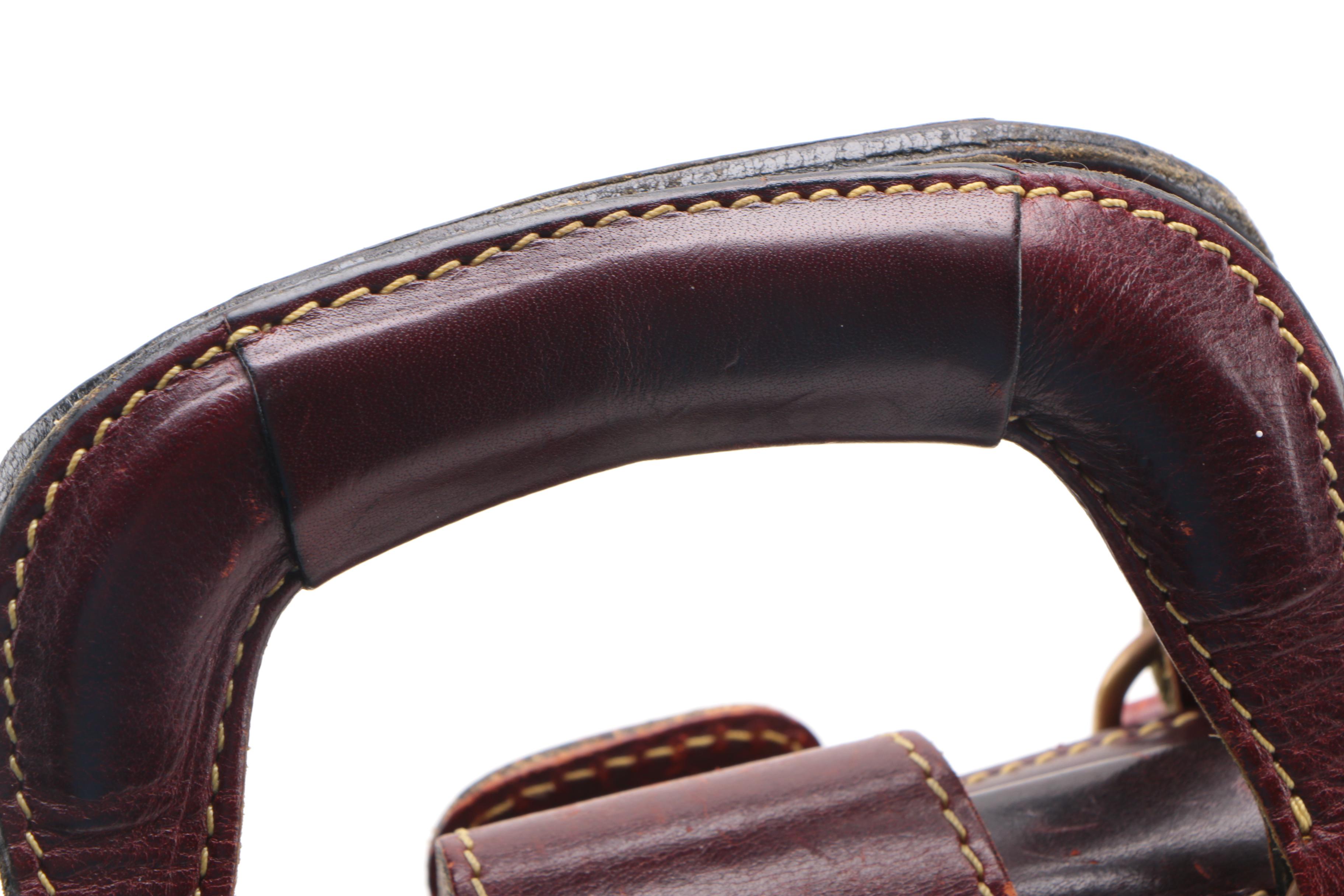 Vintage Eddie Bauer Burgundy Leather Briefcase